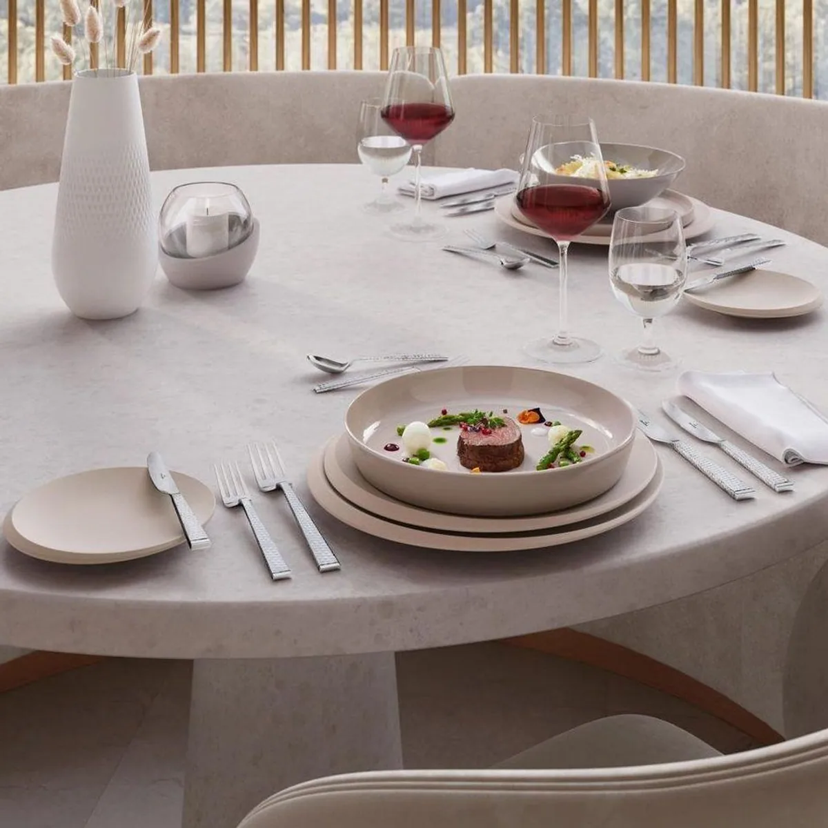 Villeroy & Boch NewMoon Tafelservice 12-tlg., asymmetrisches Design, spülmaschinenfest 4