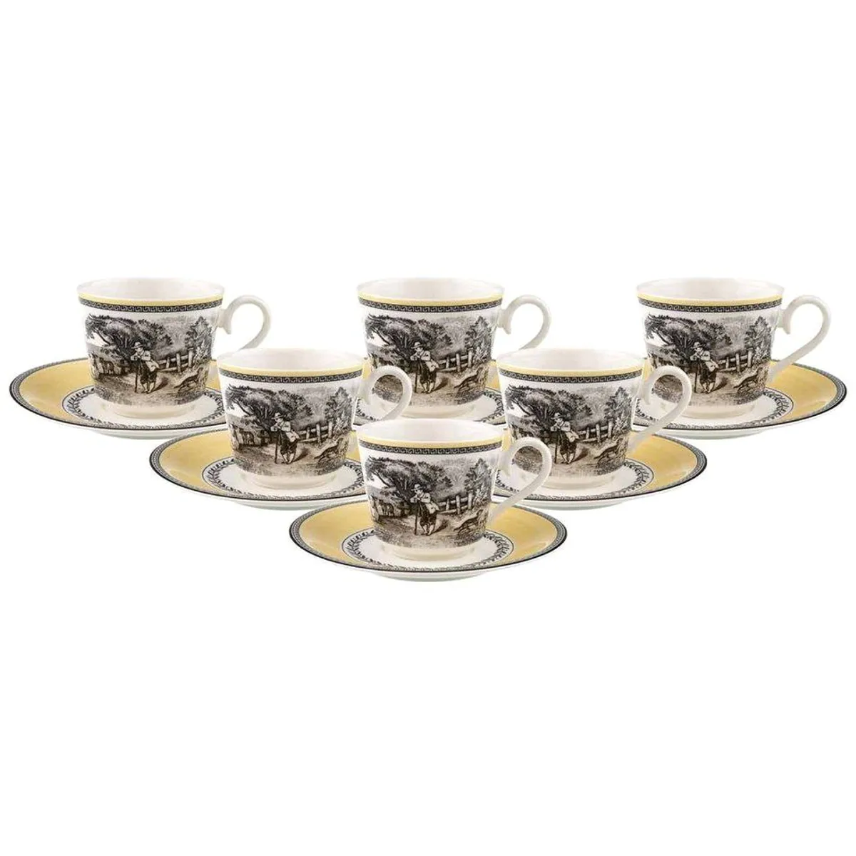 Villeroy & Boch Audun Ferme Tassen-Set, 12-teilig, stilvolles Design