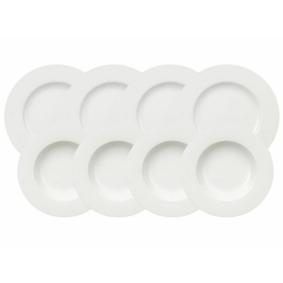 Villeroy & Boch Royal Tafelset II 8tlg, elegantes Design, spülmaschinenfest, mikrowellensicher