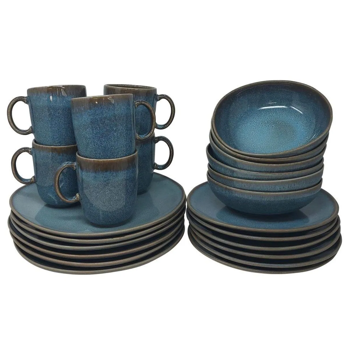 Villeroy & Boch Tafelservice Lave Glace, 24-teilig, Spülmaschinenfest, Mikrowellensicher