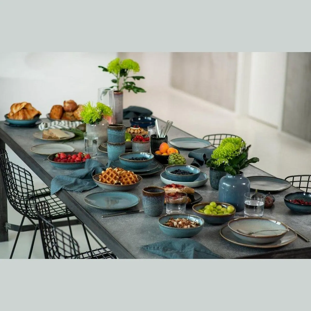Villeroy & Boch Tafelservice Lave Glace, 24-teilig, Spülmaschinenfest, Mikrowellensicher 2
