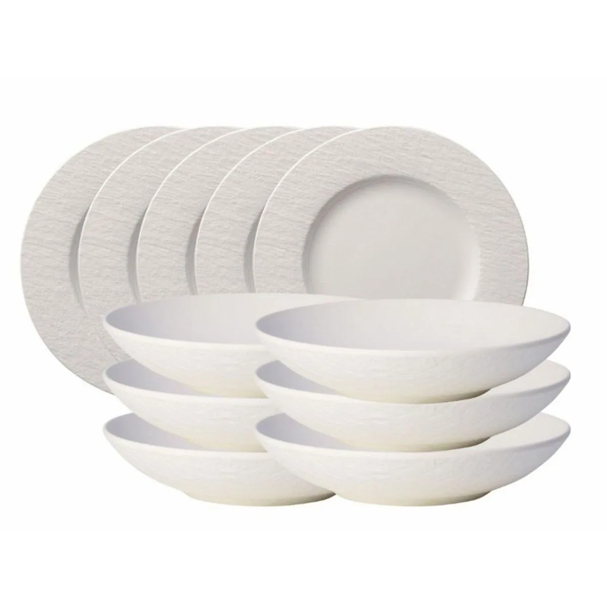 Villeroy & Boch Manufacture Rock Tafelset 12tlg, modernes Design, vielseitig kombinierbar