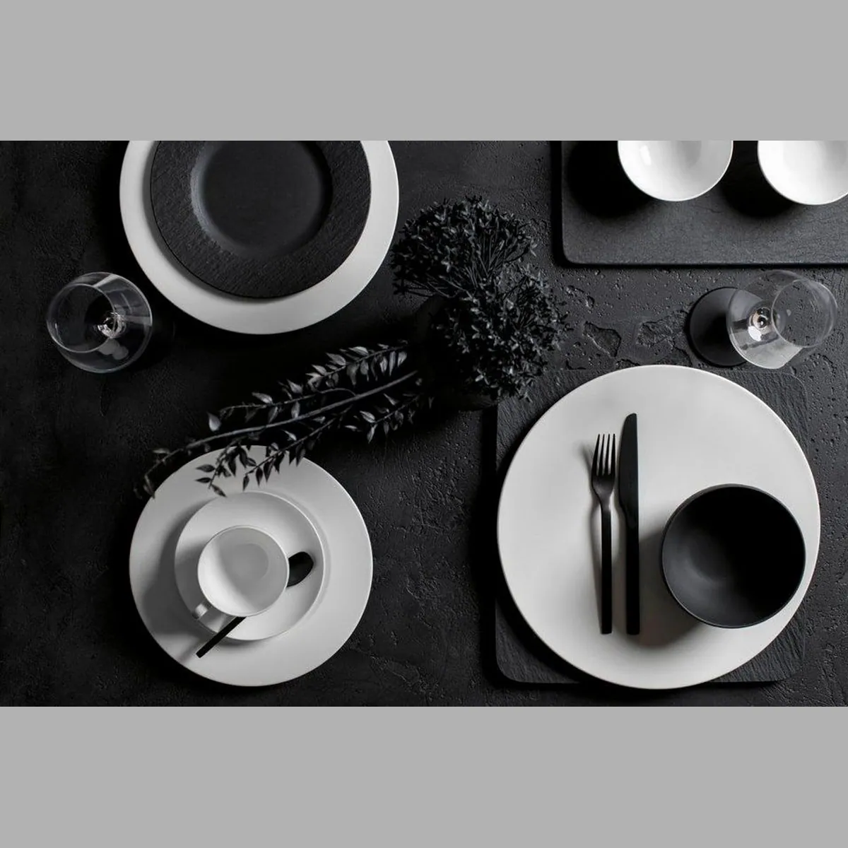 Villeroy & Boch Geschirr-Set Manufacture Rock blanc, modernes Design, 18-teilig 2