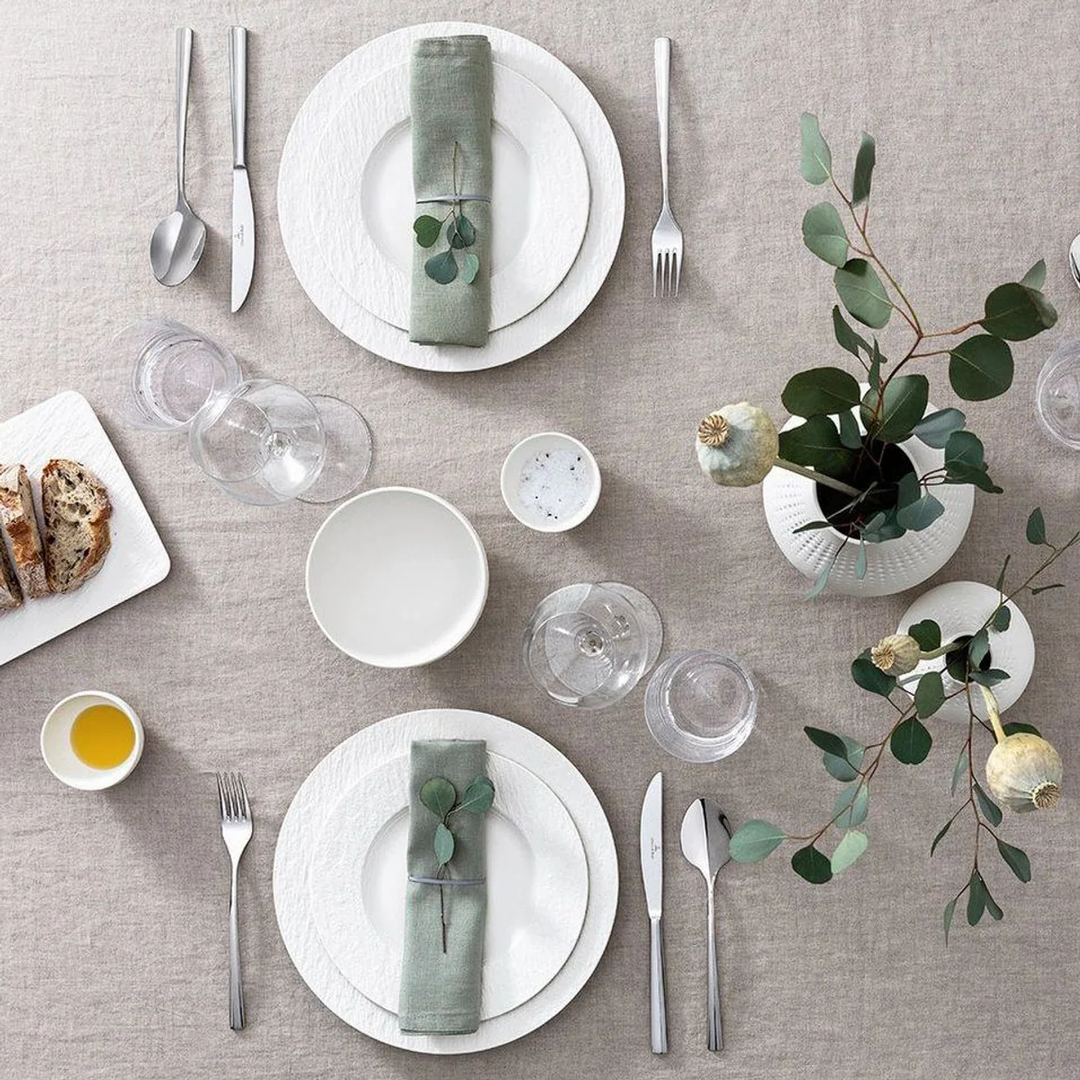Villeroy & Boch Geschirr-Set Manufacture Rock blanc, modernes Design, 18-teilig 4