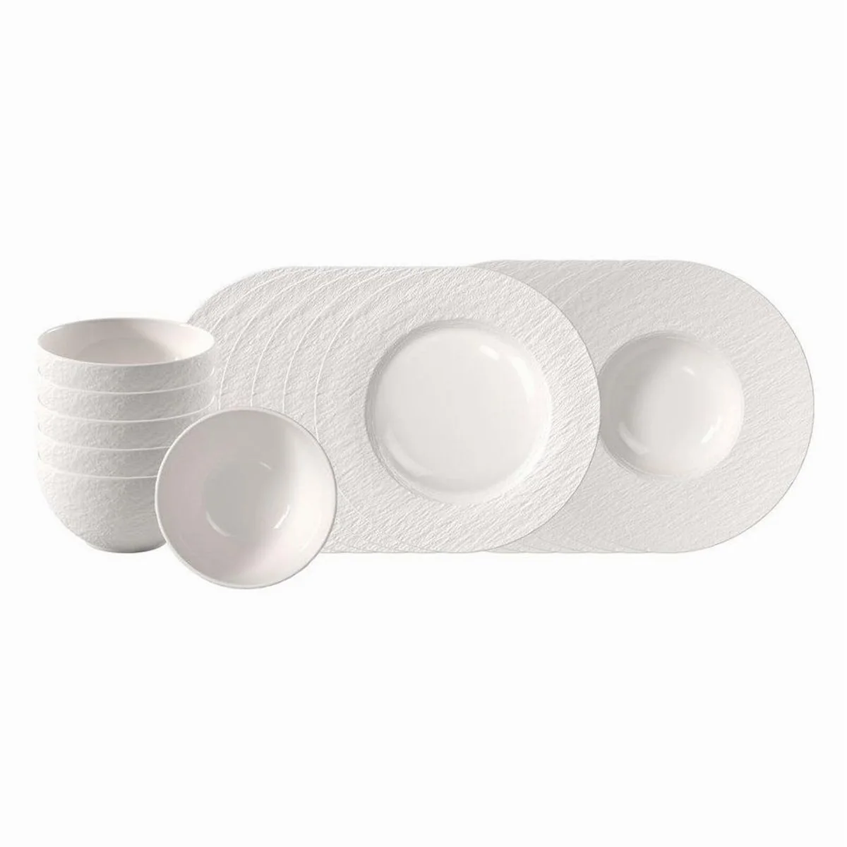 Villeroy & Boch Manufacture Ice Starter-Set, 18-teilig, für 6 Personen — modernes Design, spülmaschinenfest, mikrowellengeeignet