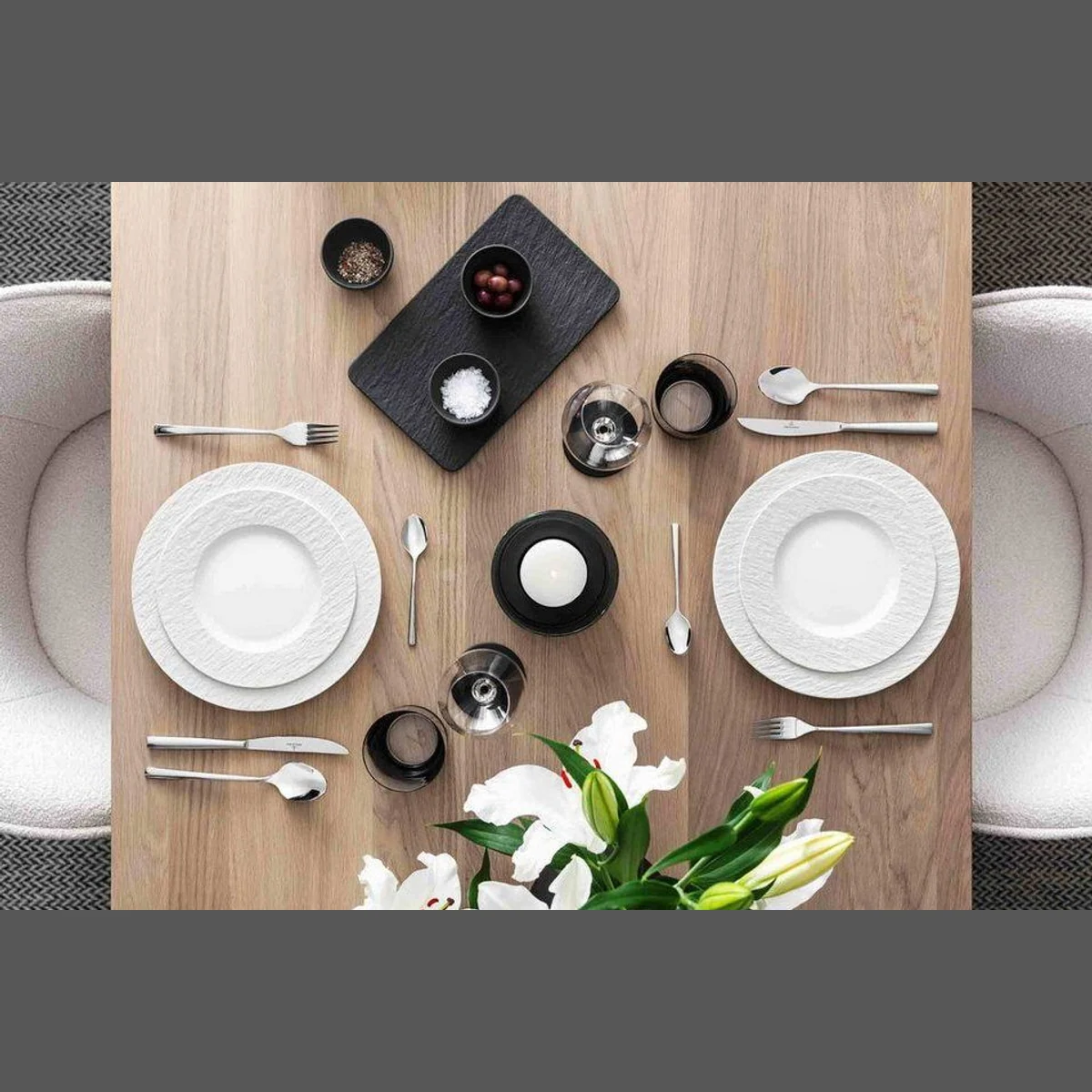 Villeroy & Boch Manufacture Ice Starter-Set, 18-teilig, für 6 Personen — modernes Design, spülmaschinenfest, mikrowellengeeignet 3