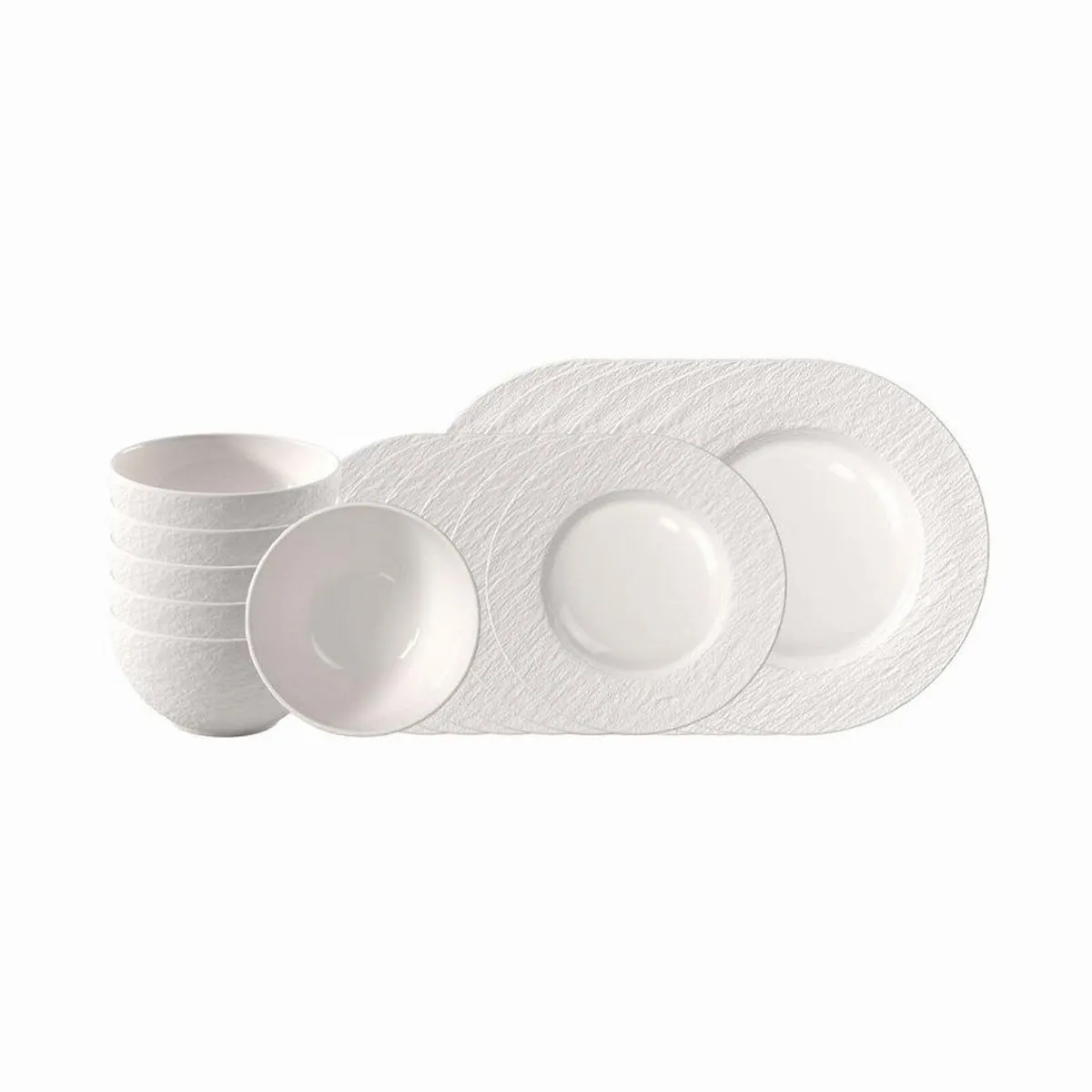 Villeroy & Boch Manufacture Ice Tafelservice, 18-teilig, für 6 Personen, Elegantes Design