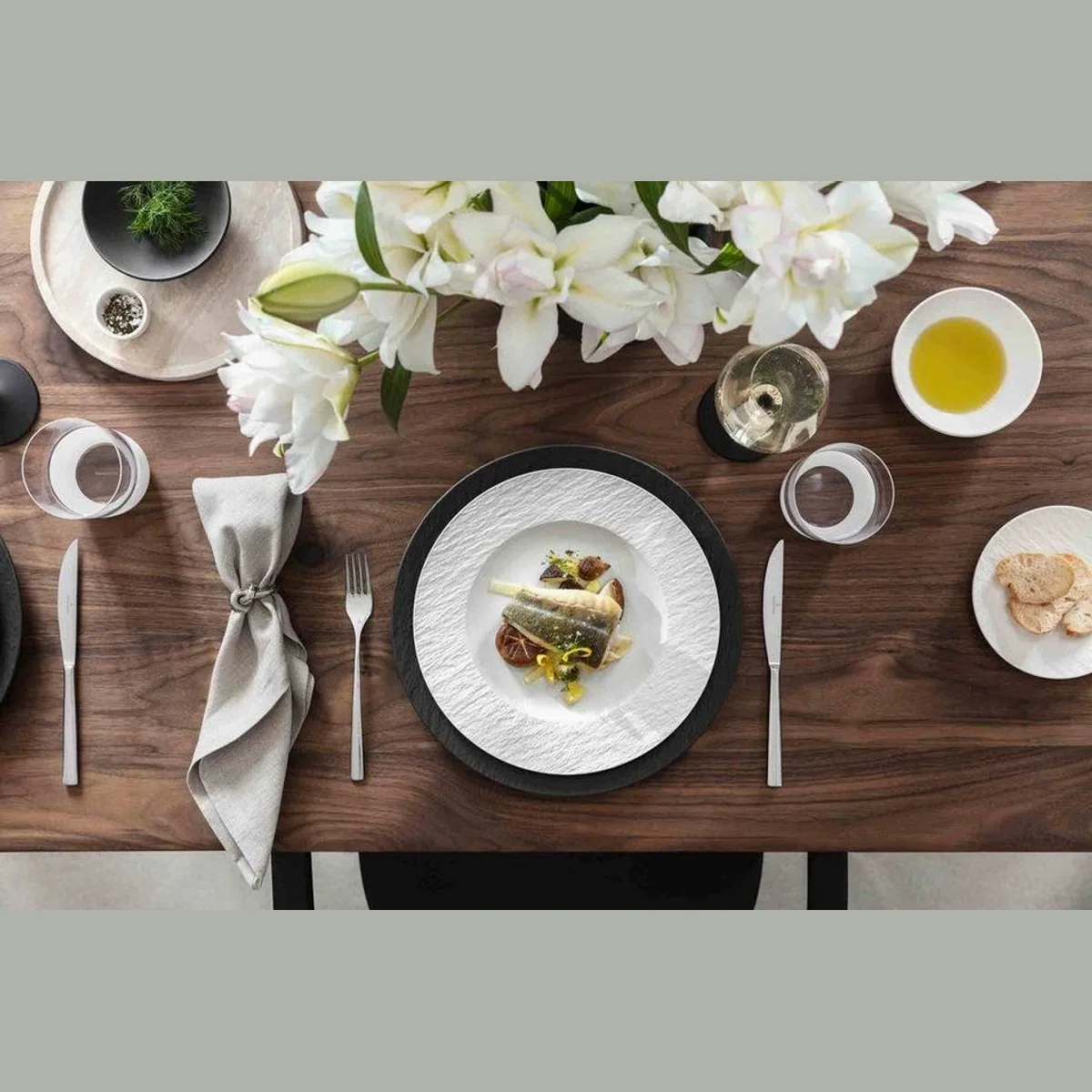 Villeroy & Boch Manufacture Ice Tafelservice, modernes Design, spülmaschinenfest, mikrowellengeeignet 2