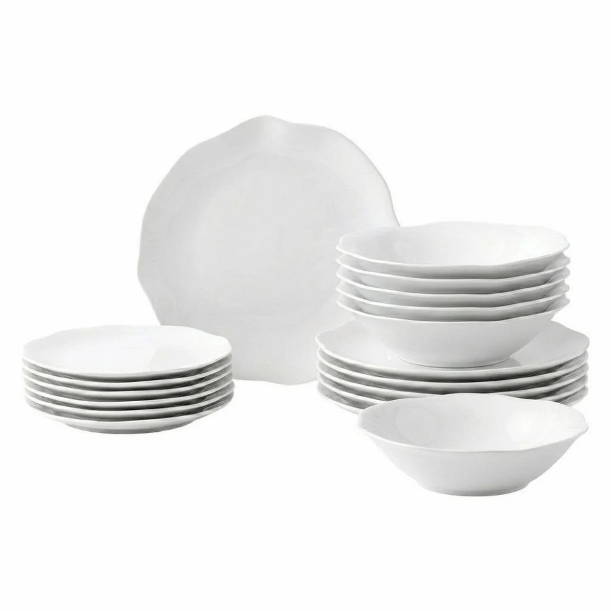 Villeroy & Boch Pura Teller-Set 18-tlg., modernes Design, vielseitig kombinierbar