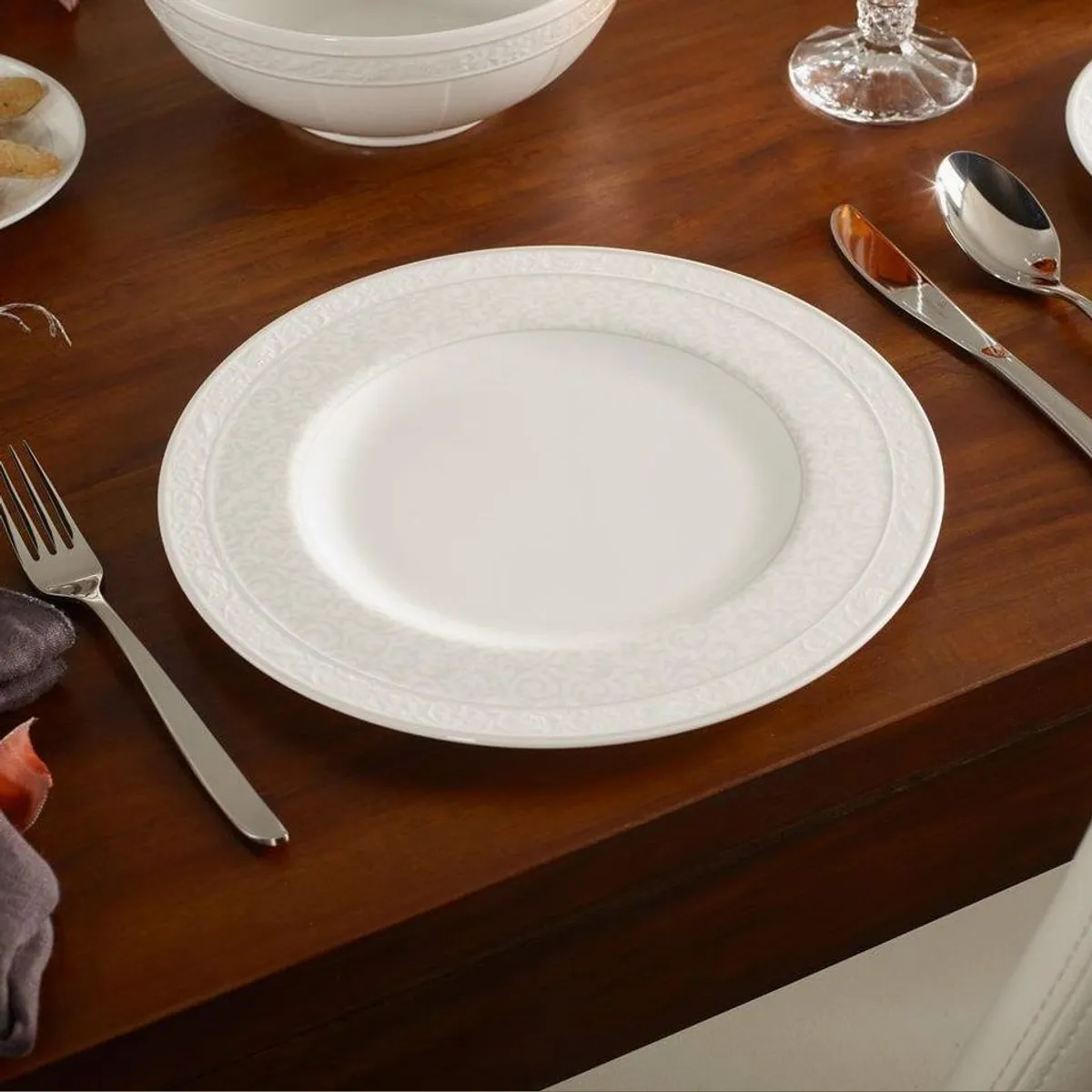 Villeroy & Boch Gray Pearl Tafelservice, elegantes Design, 12-teilig für 6 Personen 3