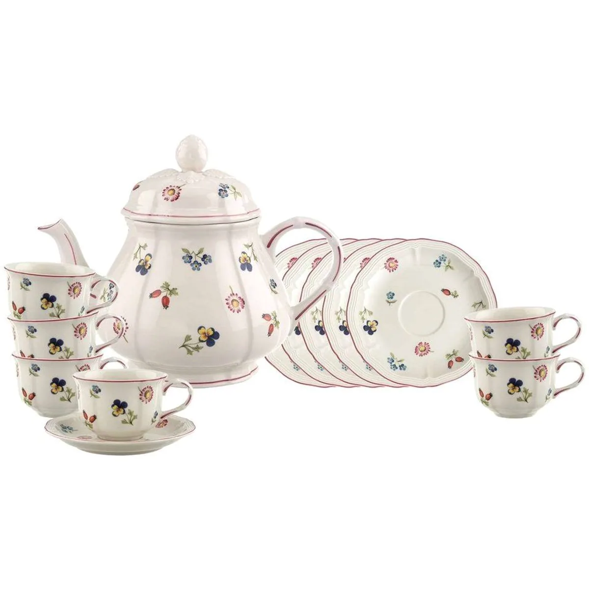 Villeroy & Boch Teeservice Petite Fleur, romantisches Design, spülmaschinenfest
