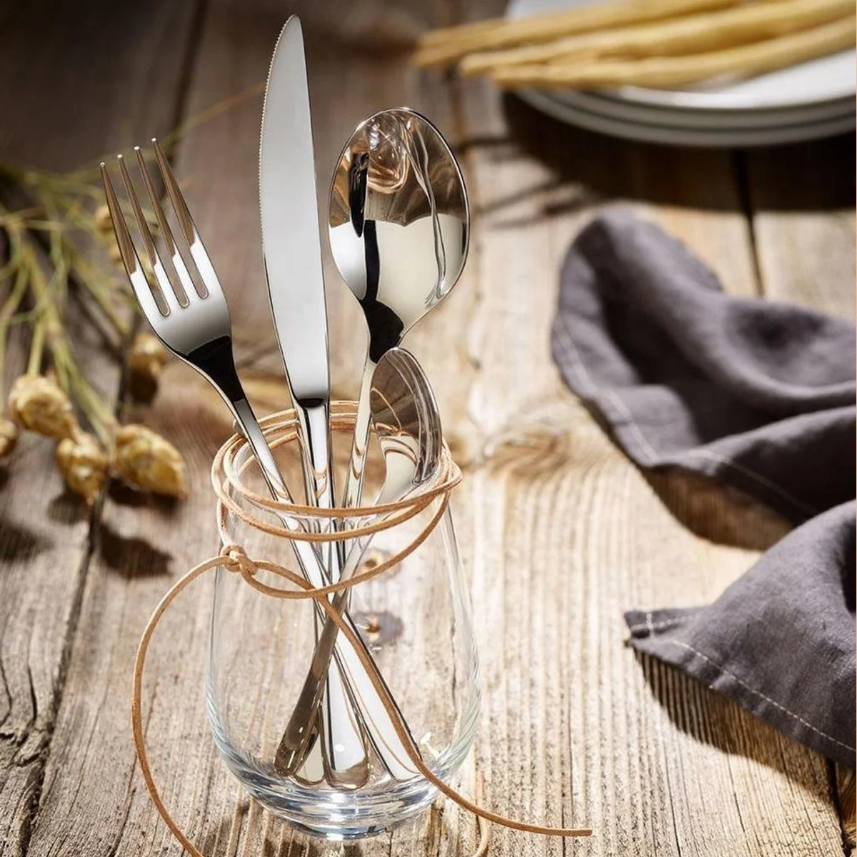 Villeroy & Boch Besteck-Set Essential, 144-teilig, zeitloses Design, spülmaschinenfest 2