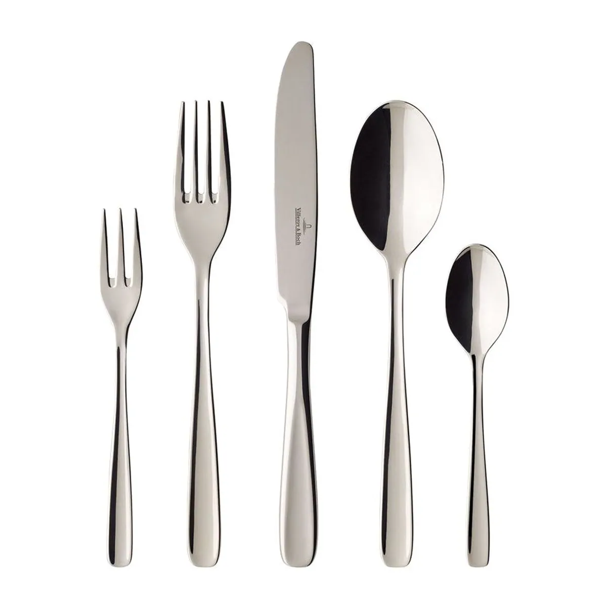 Villeroy & Boch Liam Besteck-Set, 180 Teile, rostfreier Edelstahl, spülmaschinengeeignet