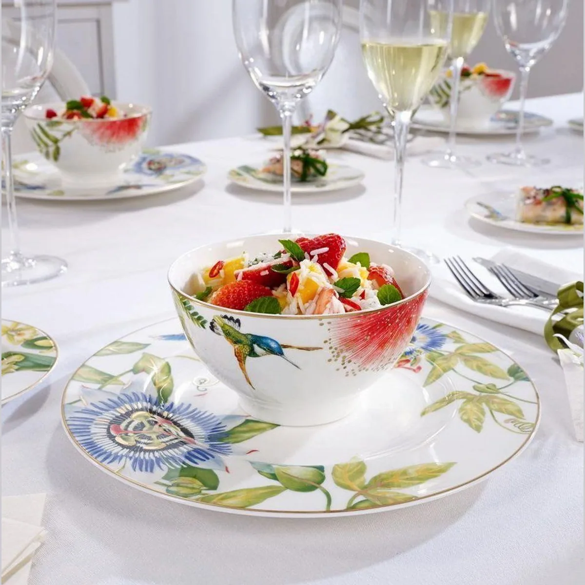 Villeroy & Boch Amazonia Frühstücks-Set, 18-teilig, farbenfrohes Design für 6 Personen 2