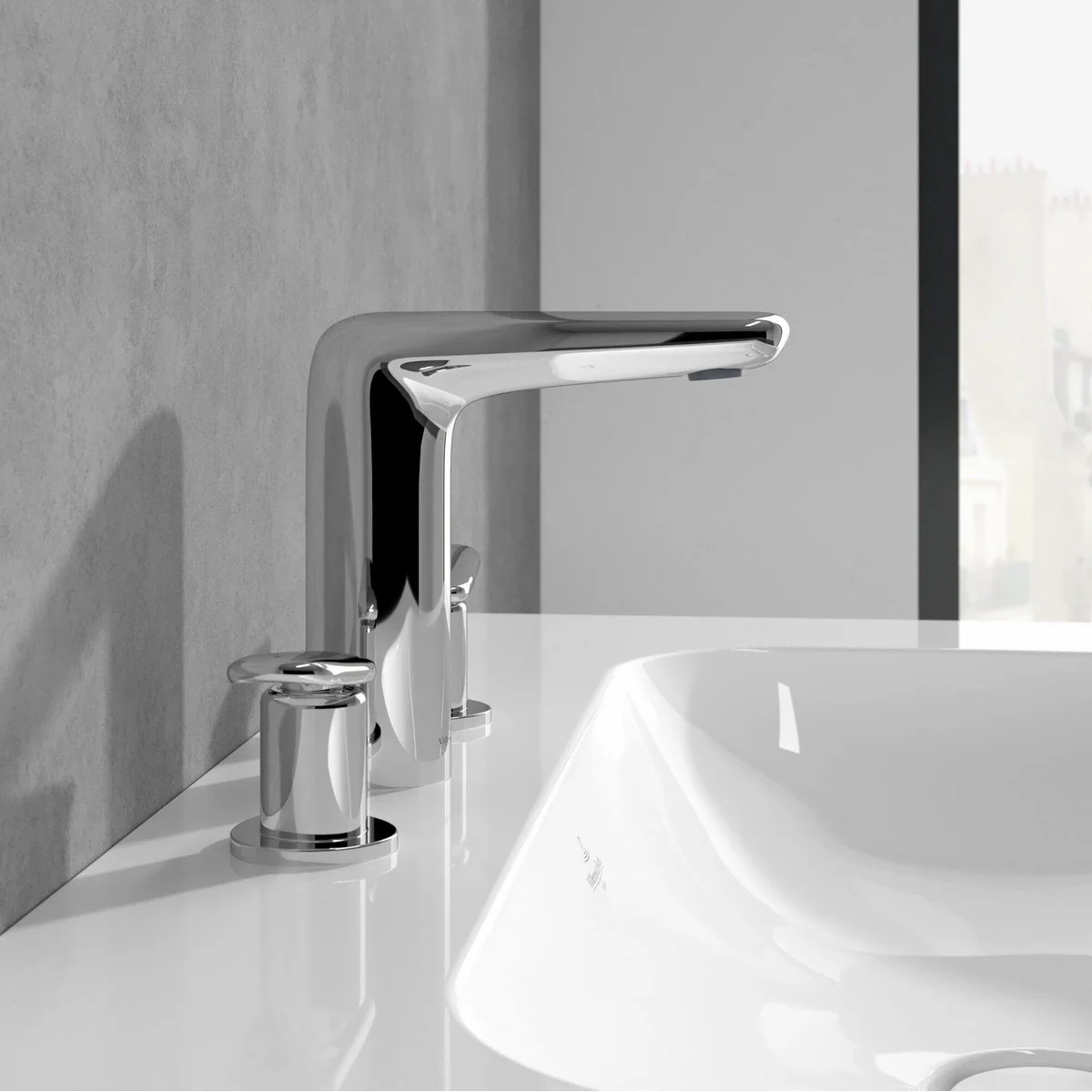 Villeroy & Boch Antao Waschtischarmatur, robust, pflegeleicht, mit Push-Open-Ablaufgarnitur 3