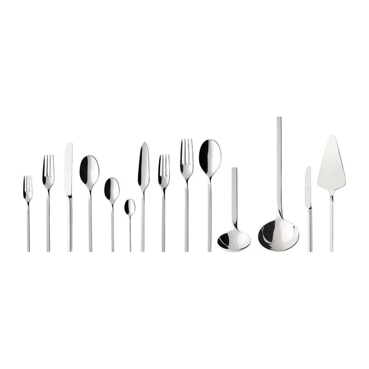 Villeroy & Boch NewWave Besteck-Set, 113-teilig für 12 Personen — ergonomisches Design, spülmaschinenfest, Edelstahl