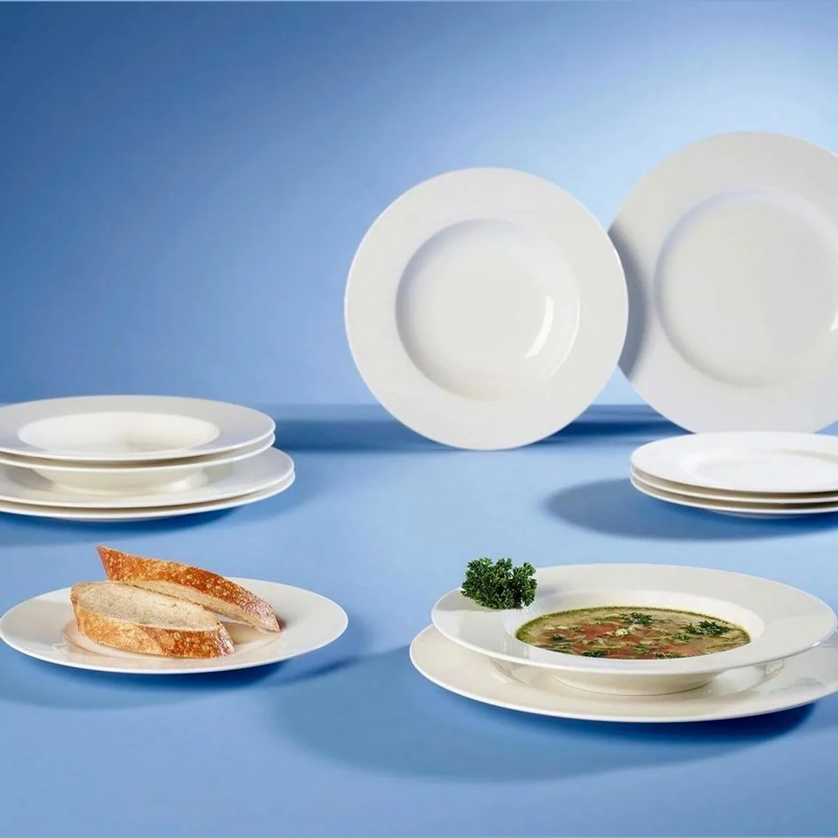 Villeroy & Boch Wonderful World White, 12-tlg. Tafelservice für 4 Personen, zeitloses Design 2