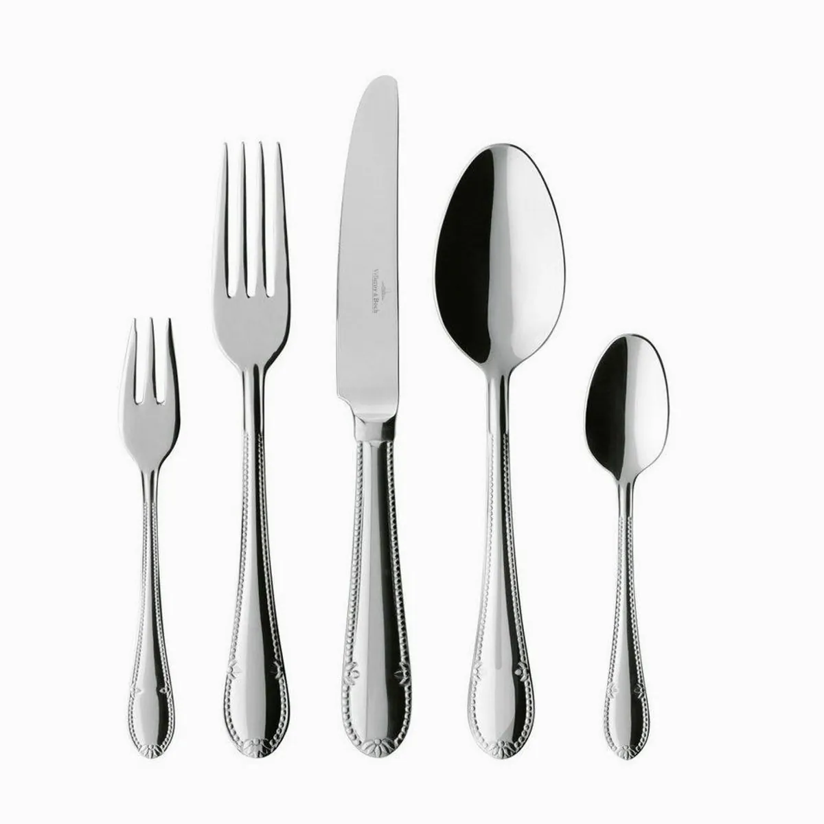 Villeroy & Boch Mademoiselle Besteck-Set, 30-teilig für 6 Personen — edles Design, spülmaschinenfest, rostfreier Edelstahl