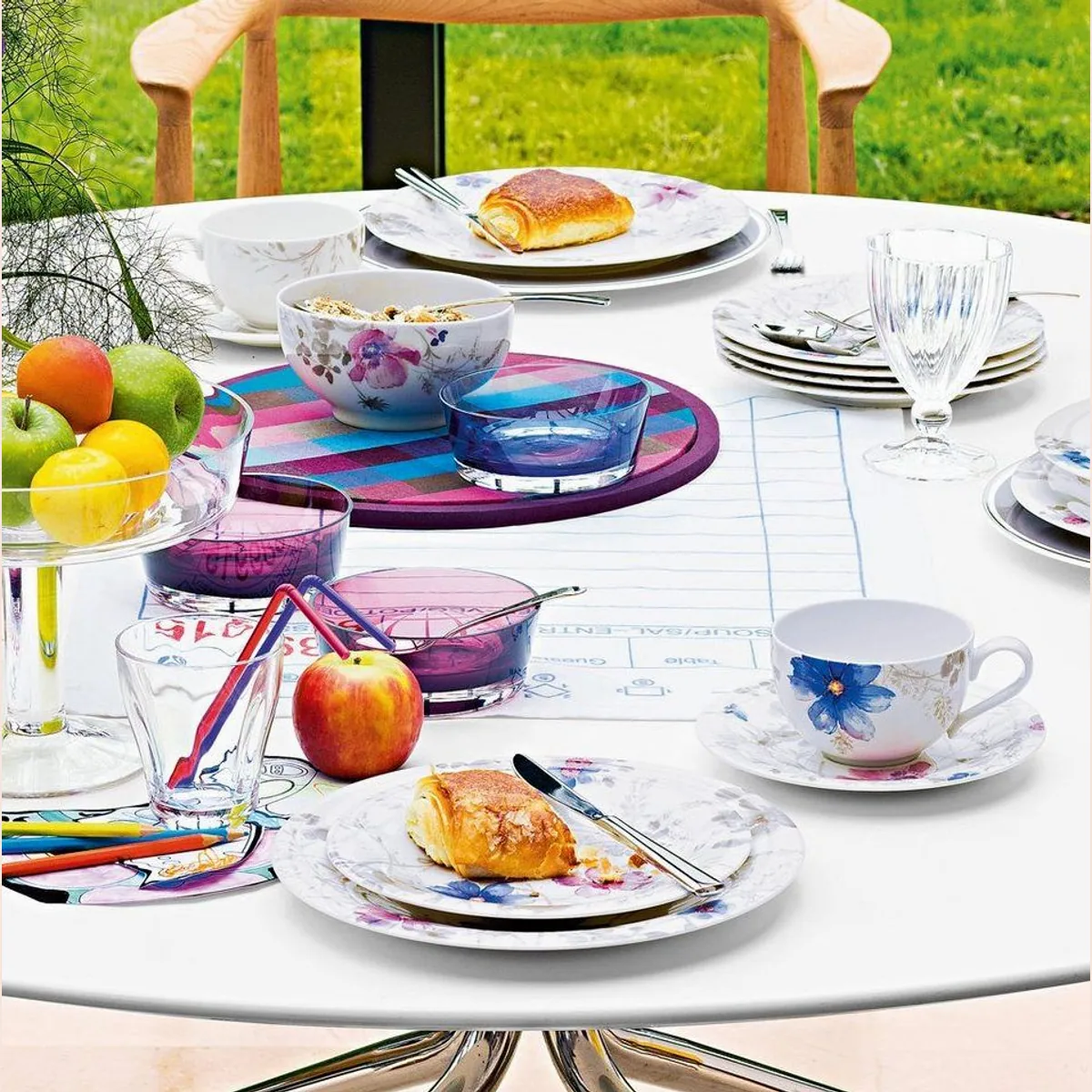 Villeroy & Boch Mariefleur Gris Basic Tafelservice, 12-teilig für 6 Personen — elegantes Design, hochwertiges Porzellan, vielseitig einsetzbar 3