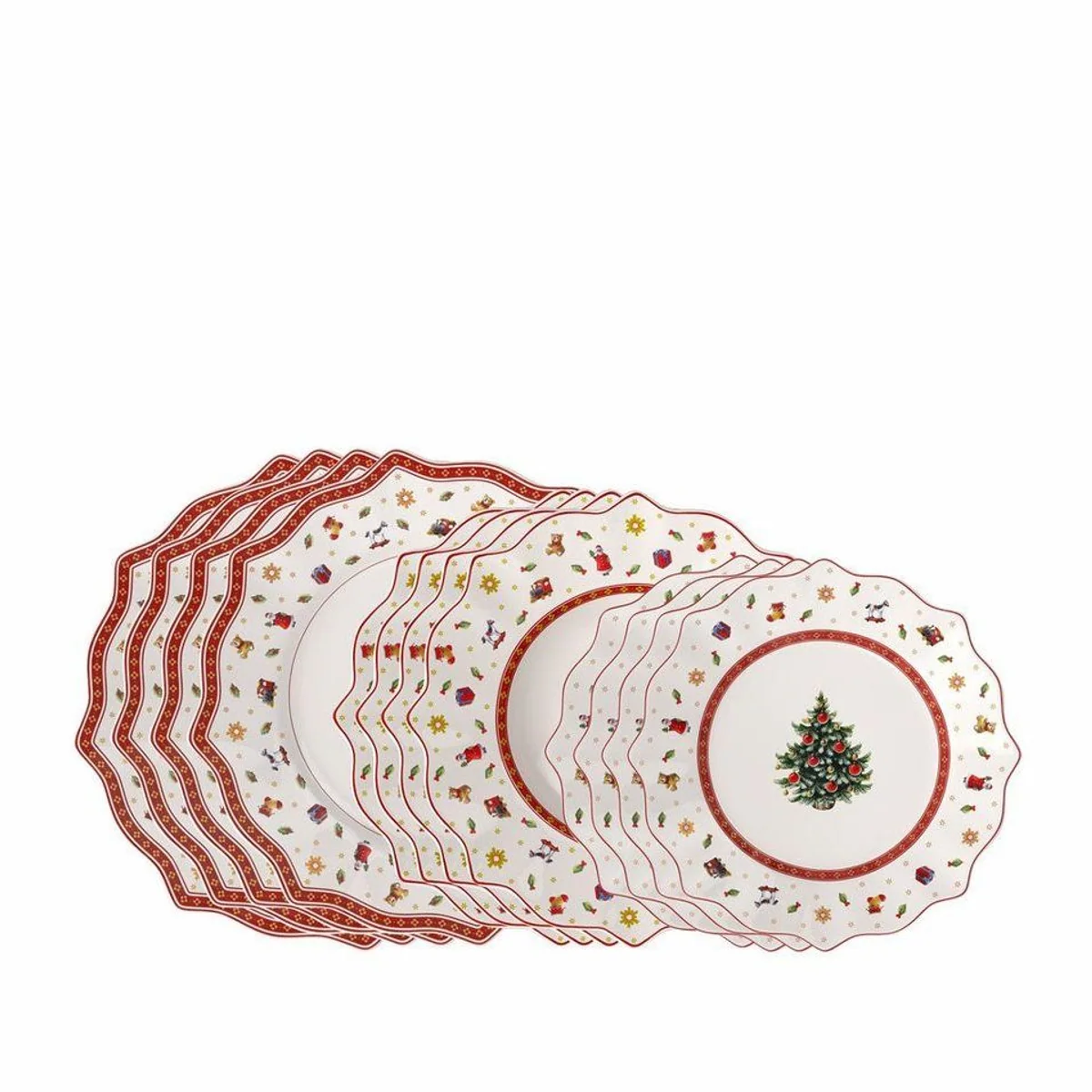Villeroy & Boch Toy's Delight Teller-Set, 12-teilig, für 4 Personen, handgefertigt, mikrowellensicher