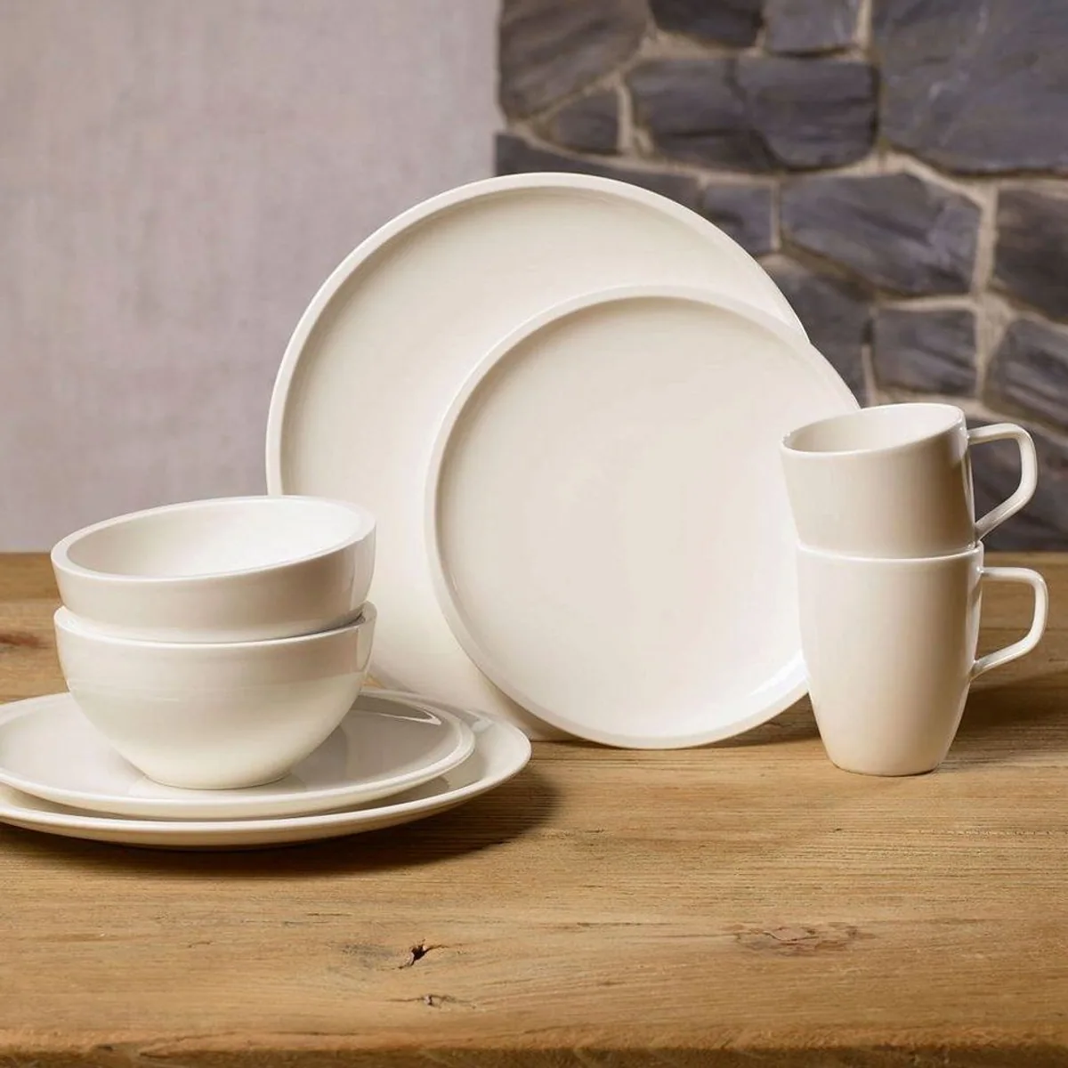 Villeroy & Boch Artesano Original Geschirr-Set, 8-teilig, für 2 Personen, Porzellan, spülmaschinen- & mikrowellenfest 2