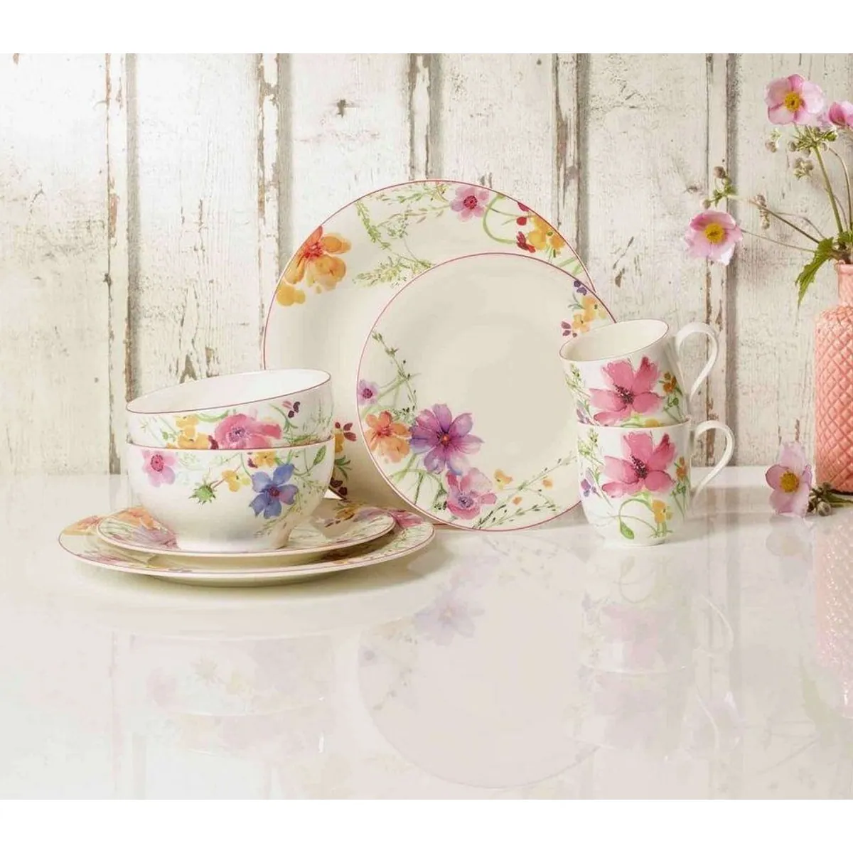 Villeroy & Boch Mariefleur Basic Kombi-Set, 8-teilig, für 2 Personen, aus Porzellan 5