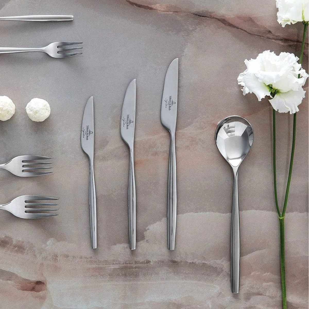 Villeroy & Boch MetroChic Besteck-Set, 113-teilig, für 12 Personen, rostfreier Edelstahl 2