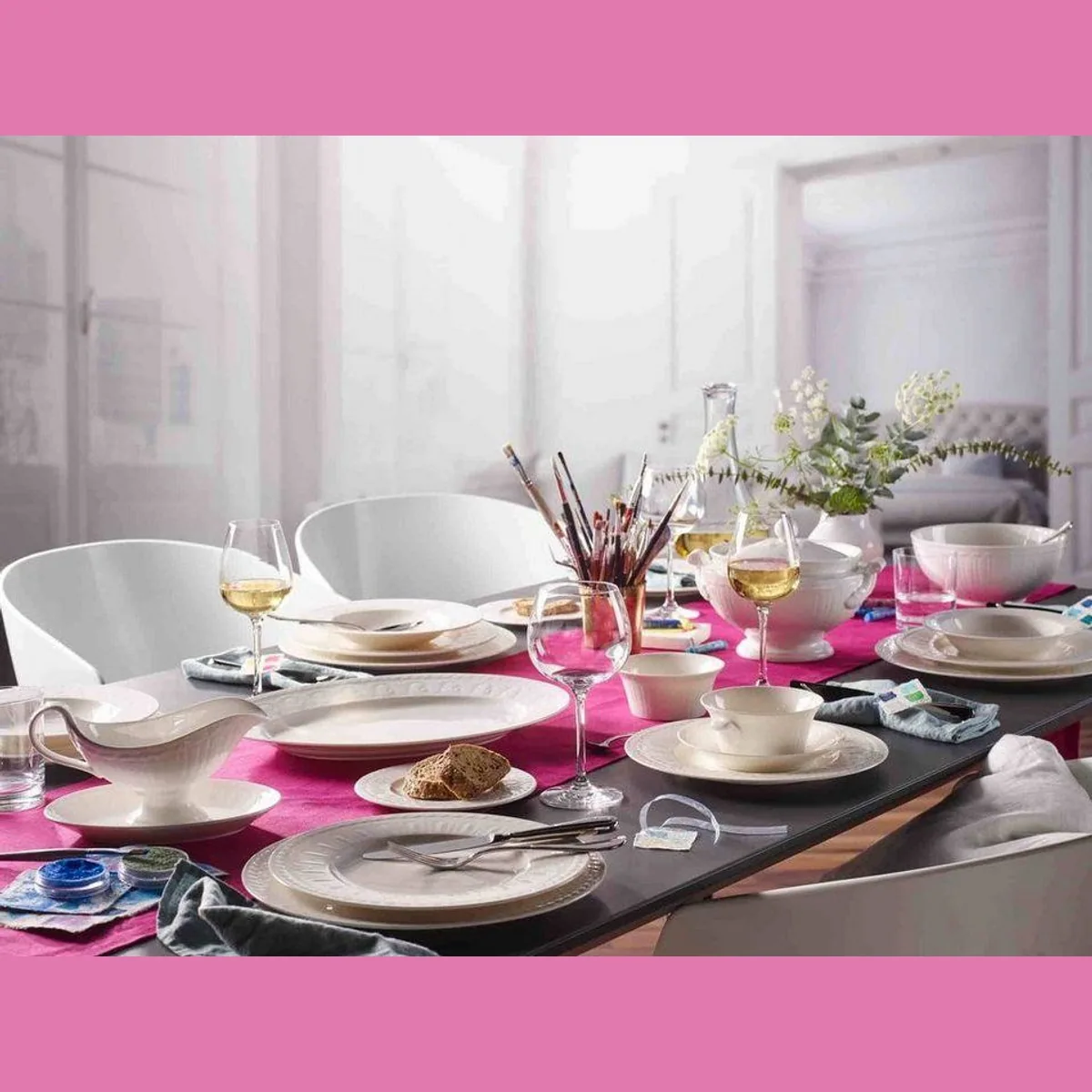 Villeroy & Boch Cellini Teller-Set, 12-teilig, für 4 Personen, edles Porzellan 2
