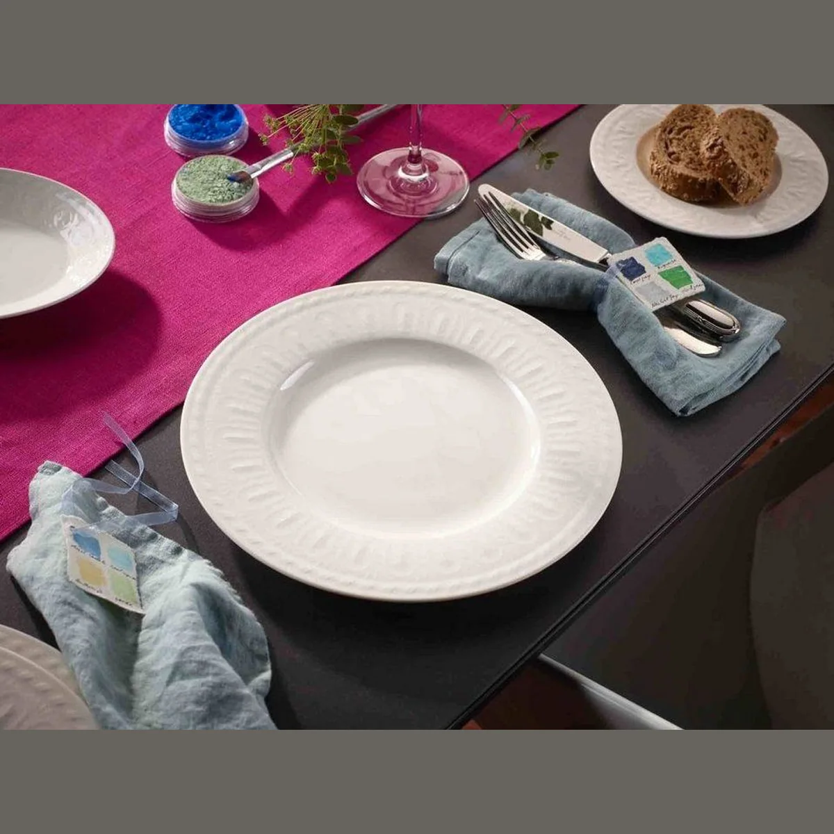 Villeroy & Boch Cellini Teller-Set, 12-teilig, für 4 Personen, edles Porzellan 3