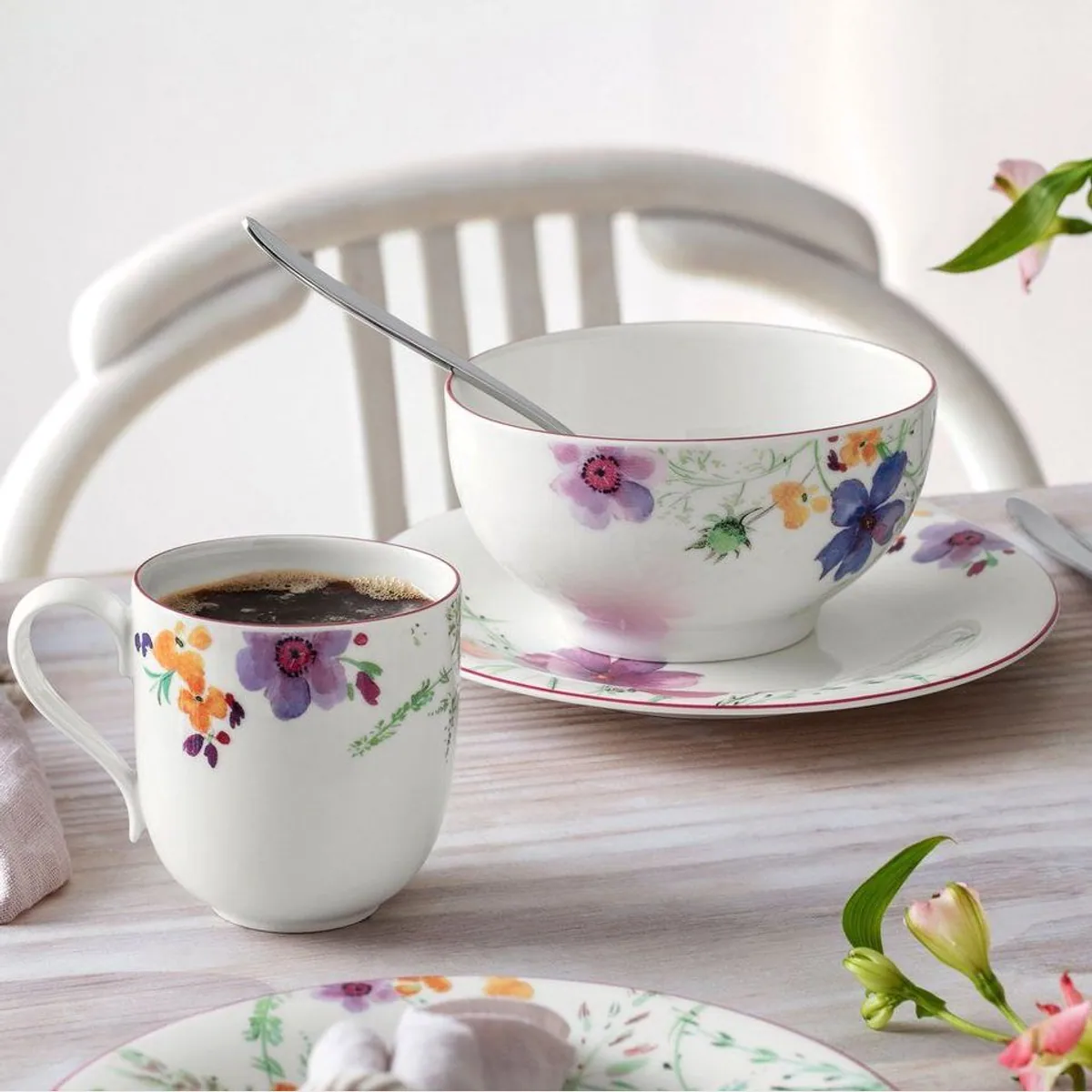 Villeroy & Boch Mariefleur Basic Starter Set, 10-teilig, zeitloses Design 2