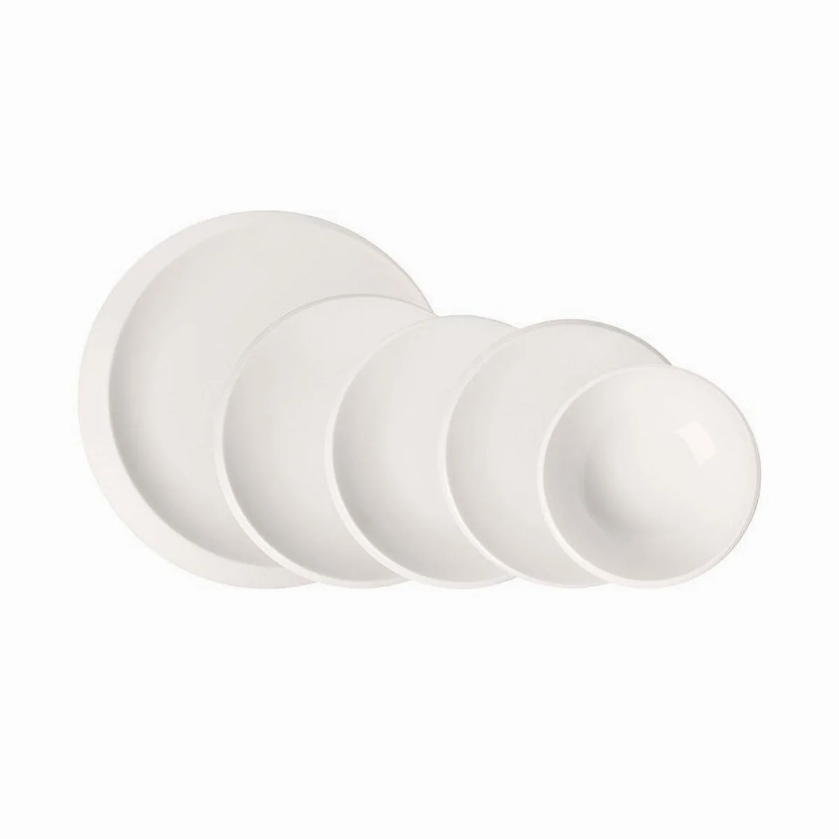 Villeroy & Boch NewMoon Geschirr-Set, 9-teilig, für 2 Personen, Porzellan-Qualität