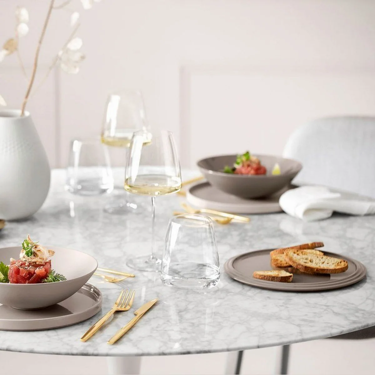 Villeroy & Boch Iconic LaBoule Geschirr-Set, 7-teilig, für 2 Personen, mikrowellen- & spülmaschinenfest 4