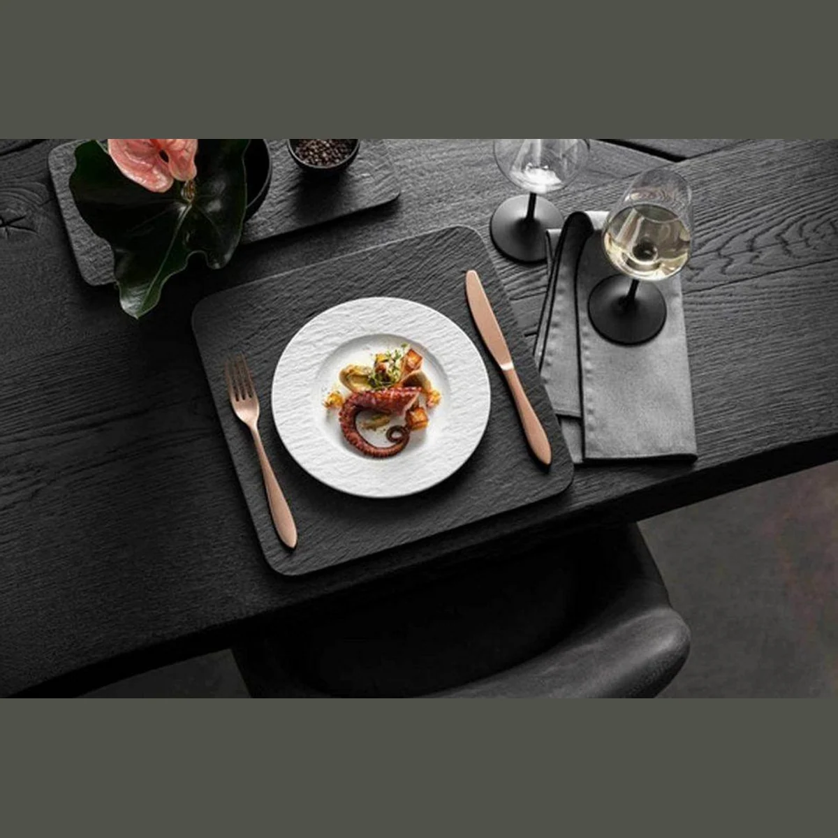 Villeroy & Boch Manufacture Rock Tafelservice, 12-teilig, für 4 Personen, hochwertiges Porzellan 4