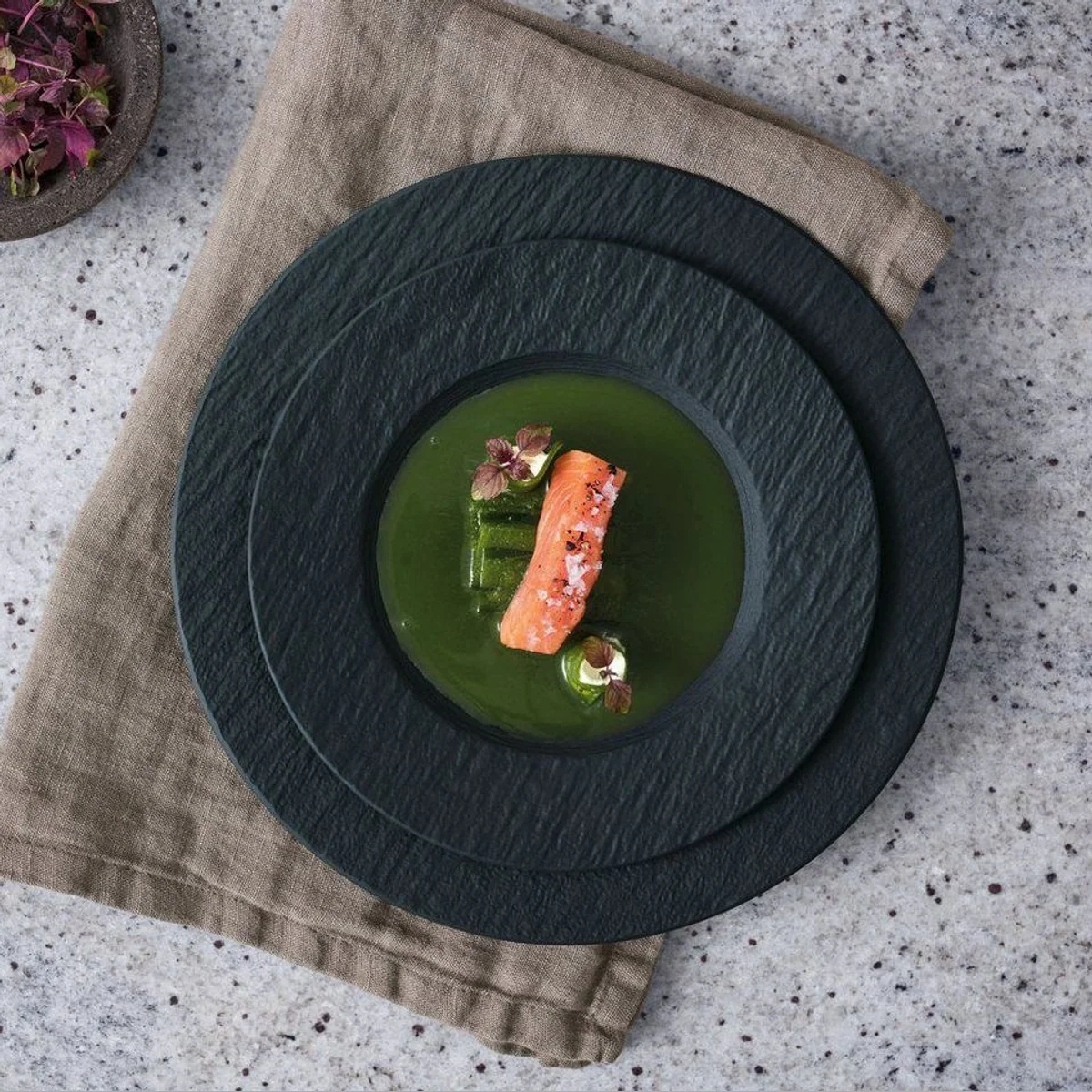 Villeroy & Boch Manufacture Rock Pasta-Set, 16-teilig, rustikales Design, spülmaschinenfest 4