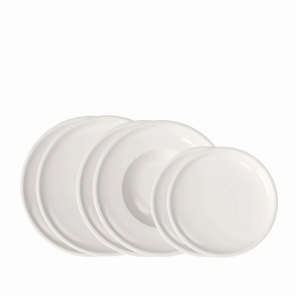 Villeroy & Boch Artesano Original Geschirr-Set, 6-teilig für 2 Personen - modernes Design, vielseitig kombinierbar, spülmaschinenfest