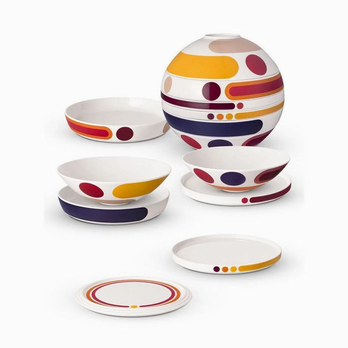 Villeroy & Boch Geschirr-Set Signature La Boule, 7-teilig, geometrisches Design, spülmaschinenfest 2