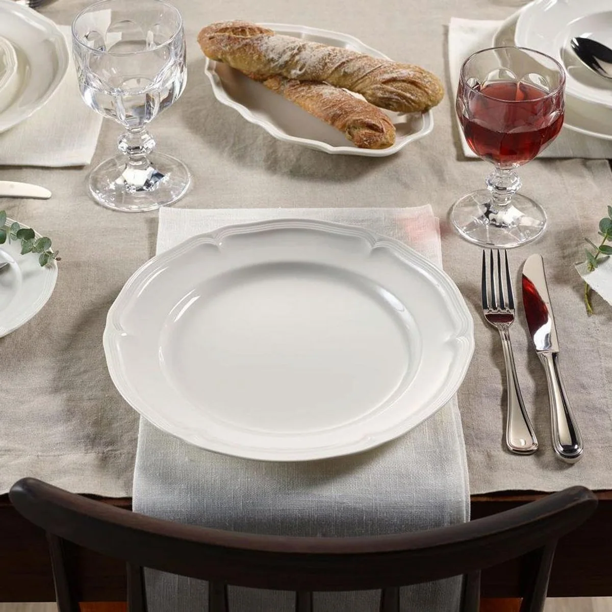 Villeroy & Boch Manoir Tafelservice, 12-teilig, für 6 Personen, elegantes Porzellan 2