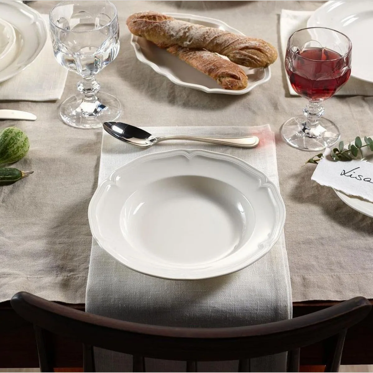 Villeroy & Boch Manoir Tafelservice, 12-teilig, für 6 Personen, elegantes Porzellan 3