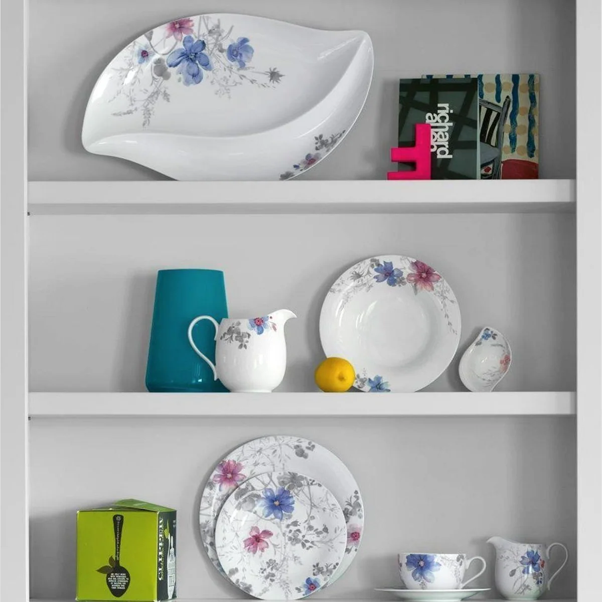 Villeroy Mariefleur Gris Basic Teller Set, stilvoll servieren, 18-teilig 4