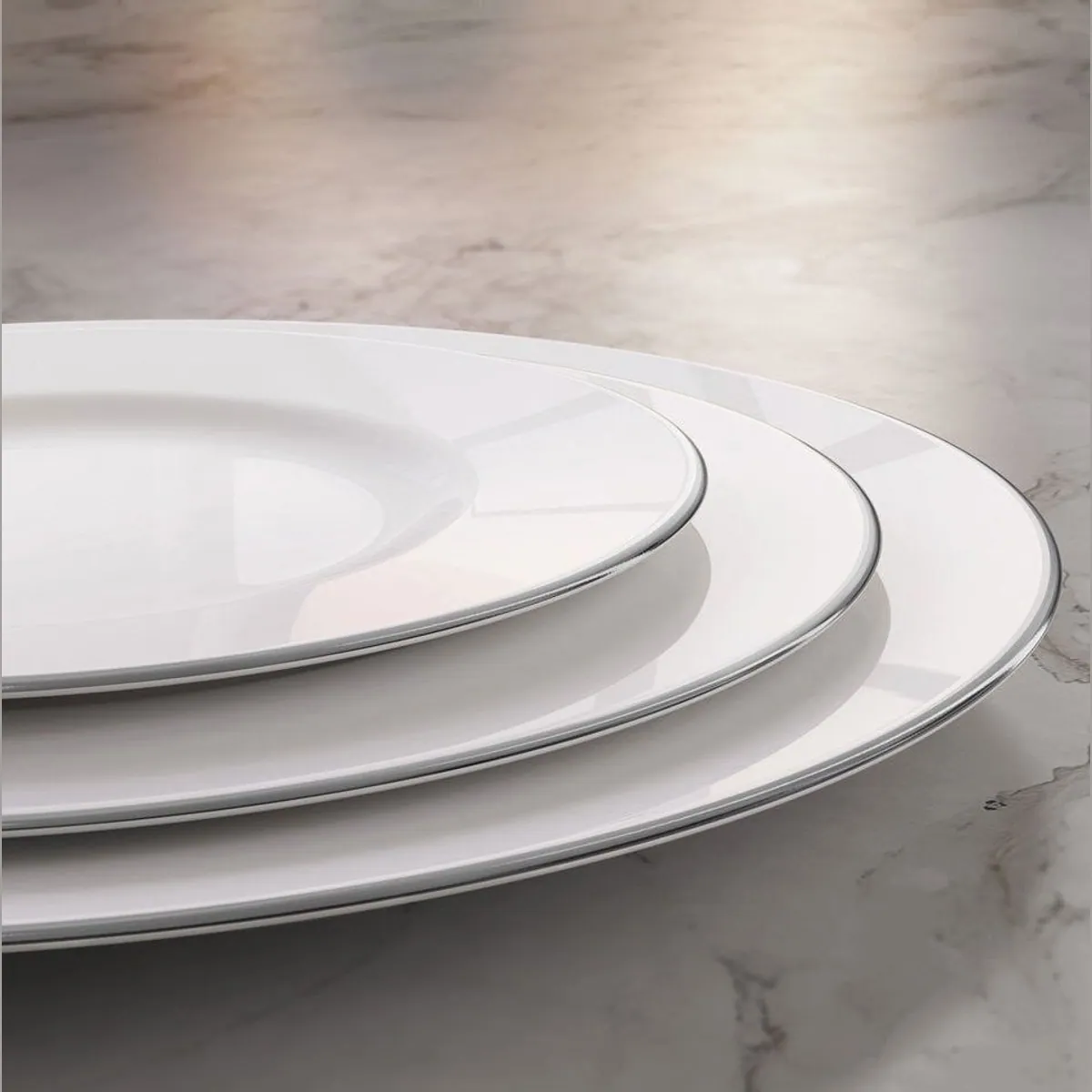 Villeroy Anmut Platinum No.1 Teeservice, elegantes Design, spülmaschinenfest — 13-teilig für 6 Personen 3