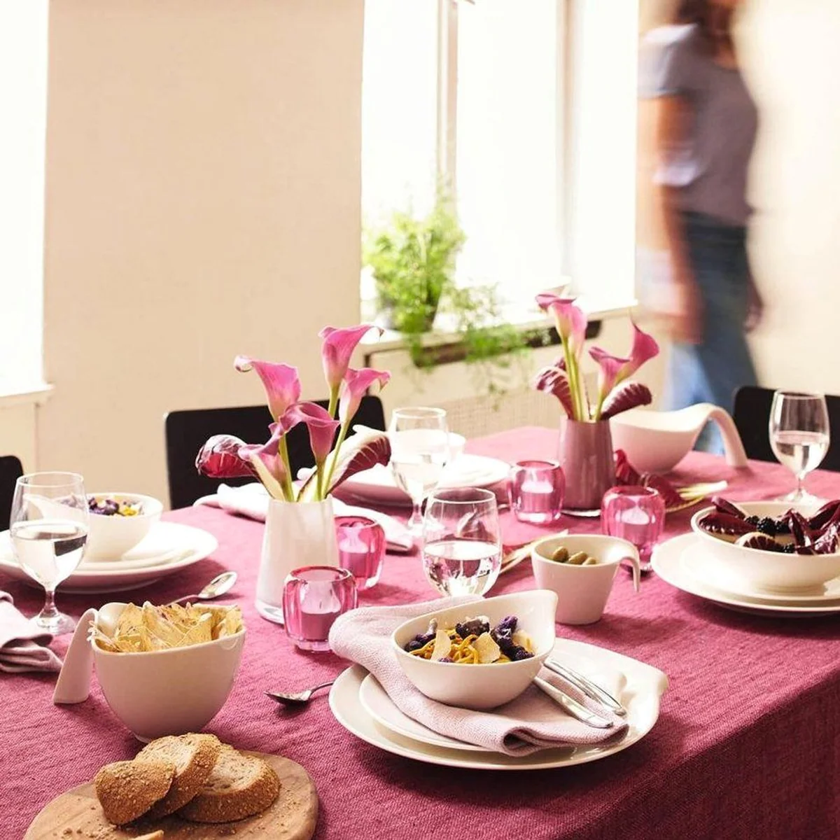 Villeroy & Boch Flow Tafelservice 12-tlg., zeitloses Design, spülmaschinenfest, mikrowellensicher 4