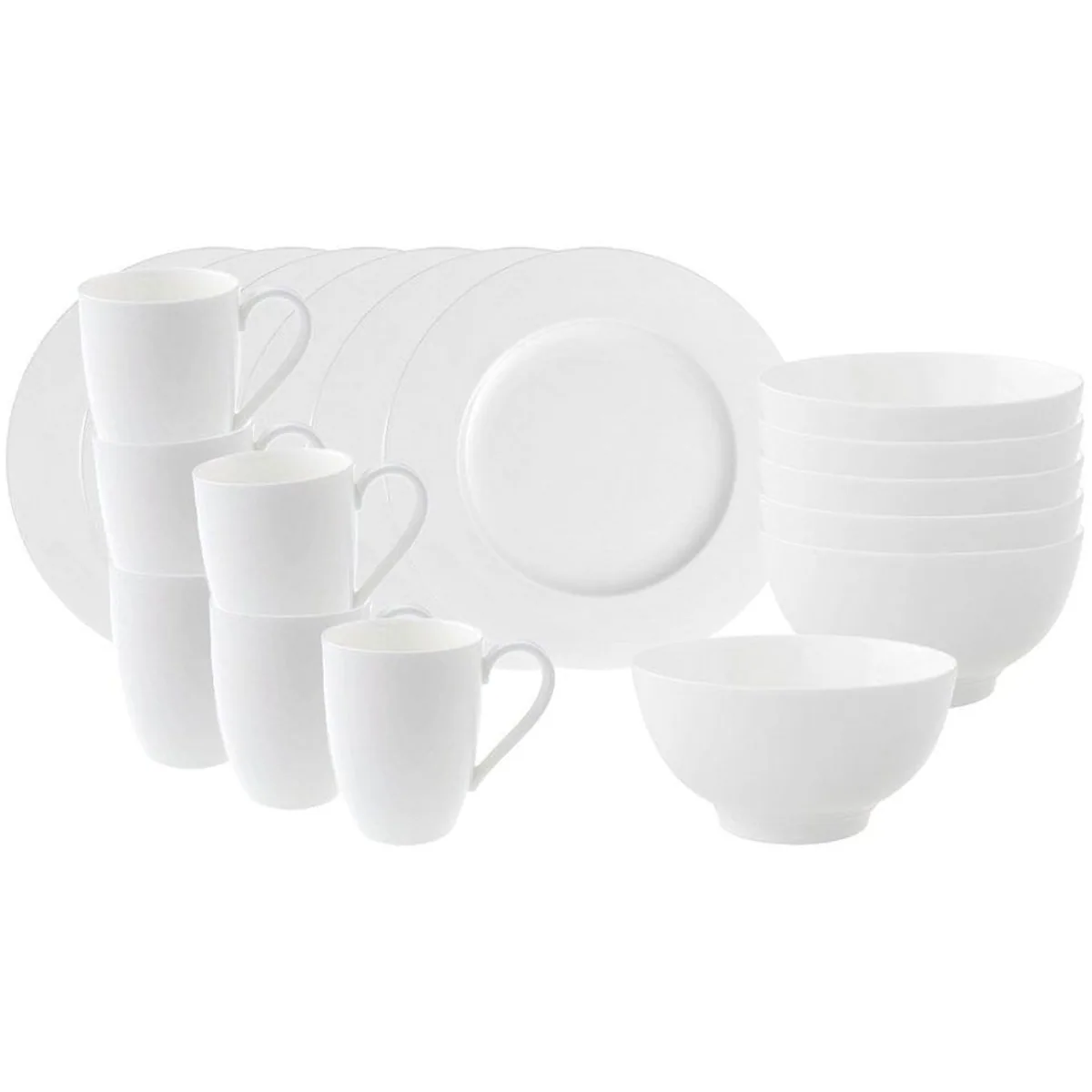 Villeroy Royal Frühstücks-Set, 18-teilig, für 6 Personen, elegantes Porzellan
