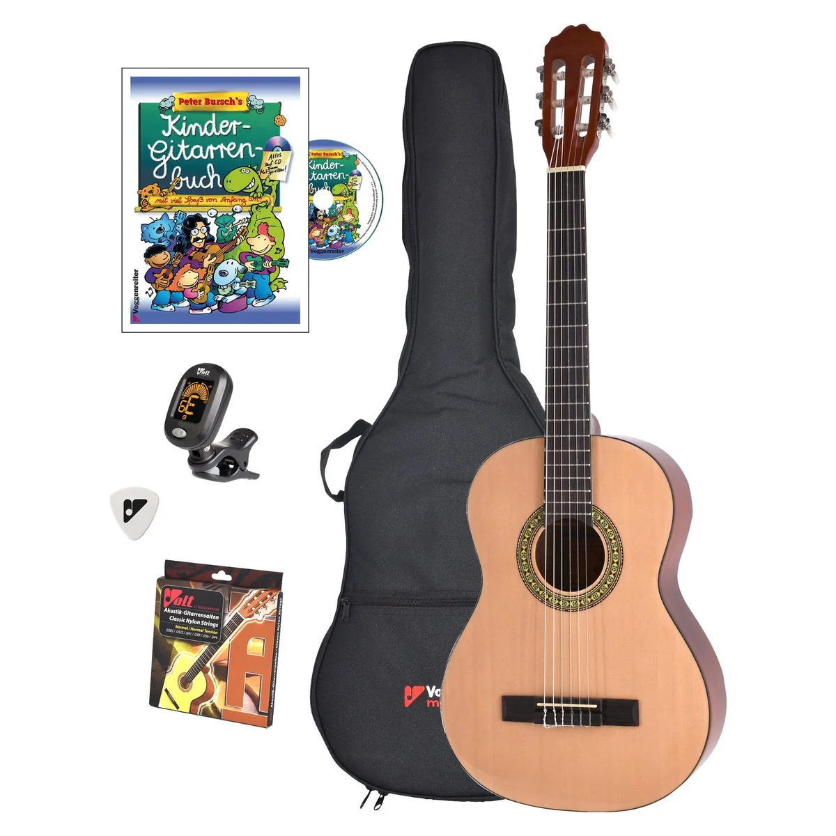 Voggenreiter Voggys Kindergitarren-Set, ideal für den Einstieg ins Gitarrenspiel