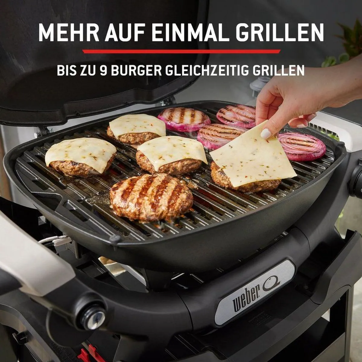 Weber Q1200N Gasgrill, präzise Temperaturkontrolle, abnehmbare Seitentische, stabiler Stand 5