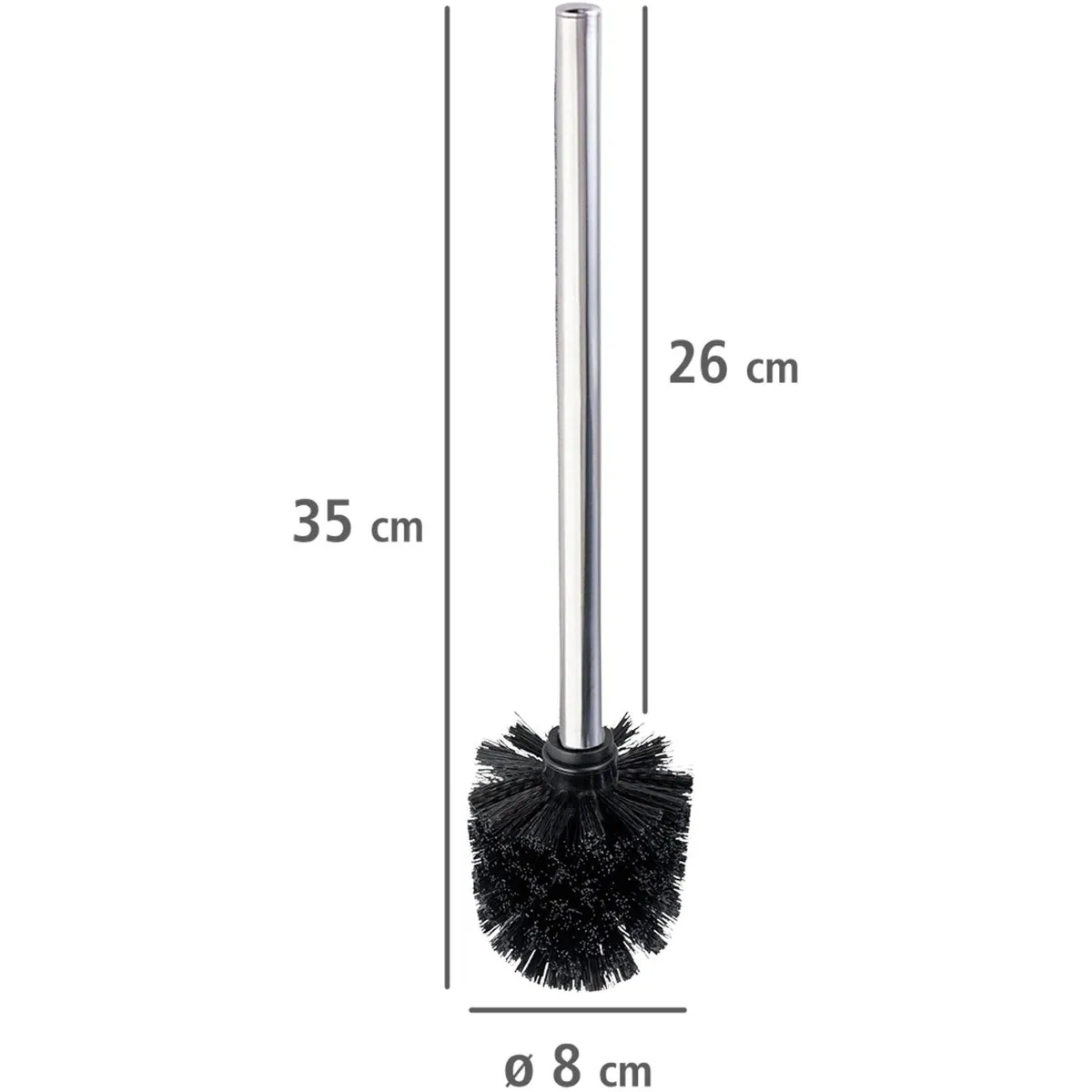 Wenko WC-Reinigungsbürste Set, 4-teilig, rostfreier Edelstahlstiel, flexible Kunststoffborsten 4