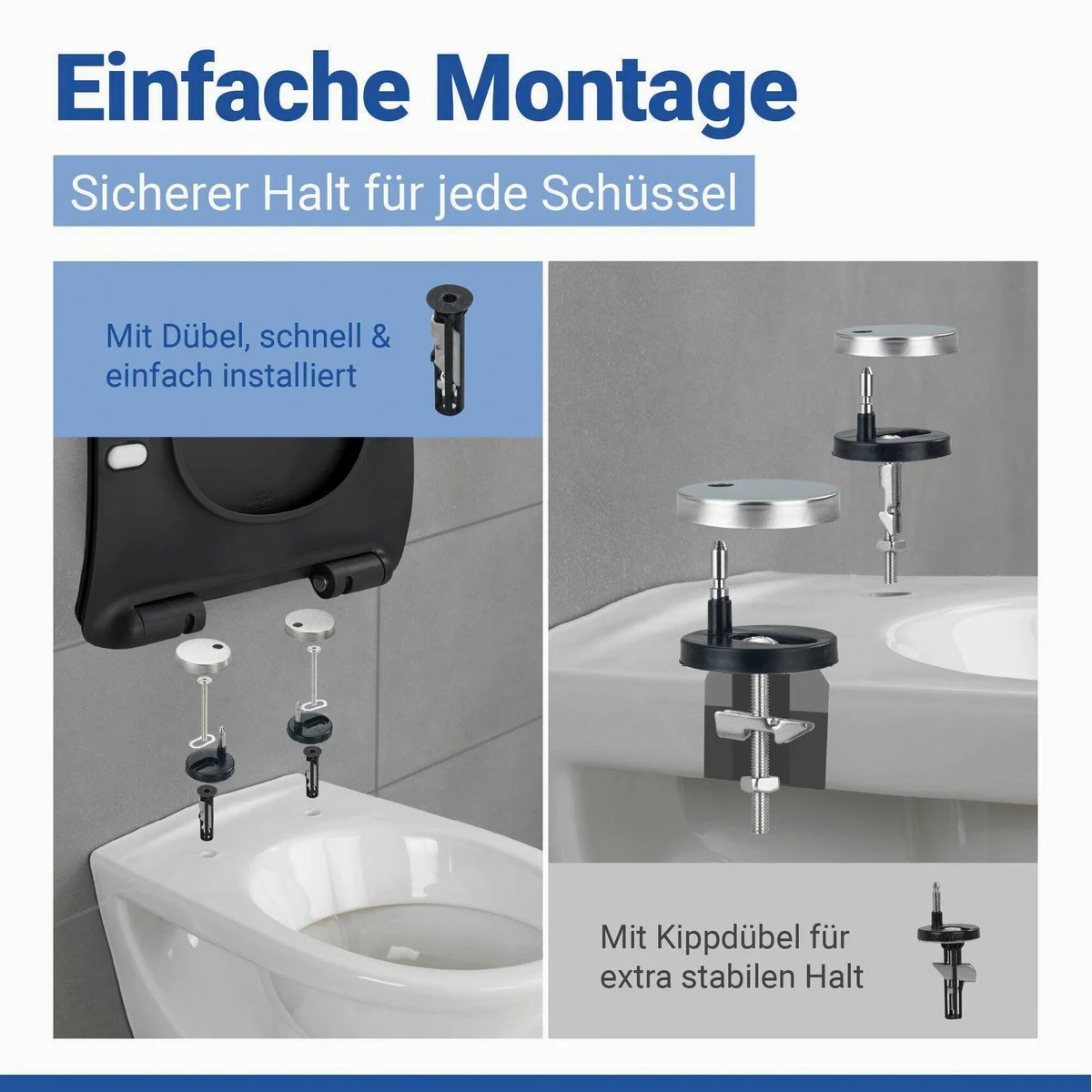 WENKO WC-Sitz Sedilo, antibakterielles Duroplast, Soft-Touch-Oberfläche 5