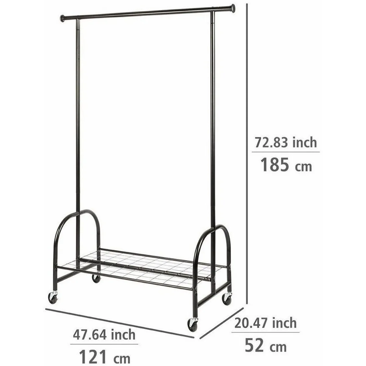 WENKO Garderobenstange Profi, stabil und mobil, 100 kg Tragkraft 4