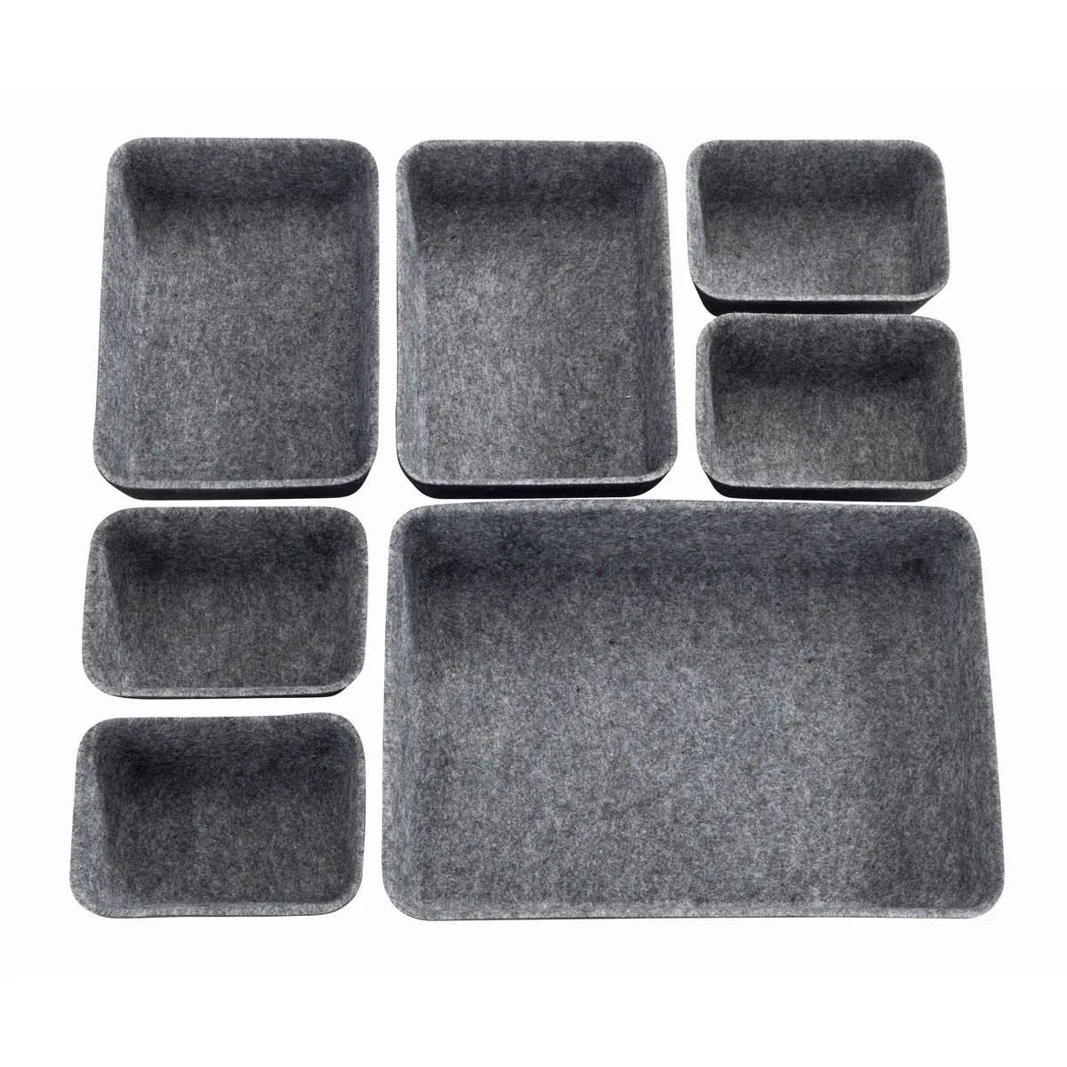 Wenko Organizer Set, 7-teilig, modulare Aufbewahrungsboxen für Schubladen