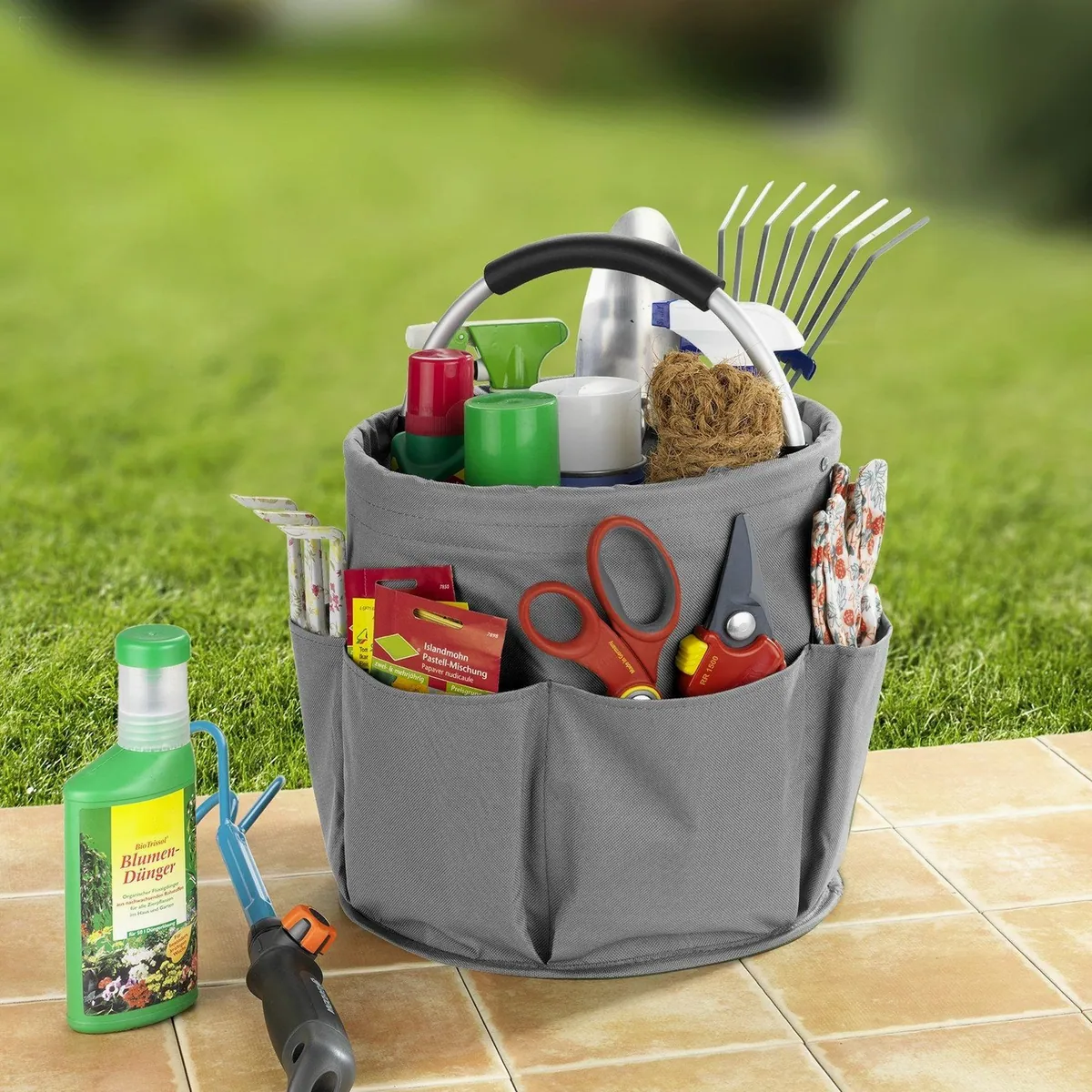Wenko Universal-Caddy, 2-tlg. Set, platzsparend faltbar, 6 Außentaschen 2