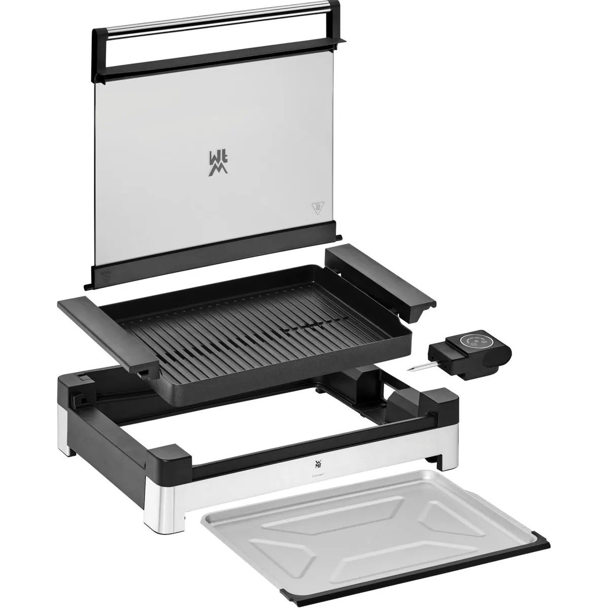 WMF Lono Tischgrill, 2200 W, abnehmbarer Glasdeckel, Touchsteuerung 4